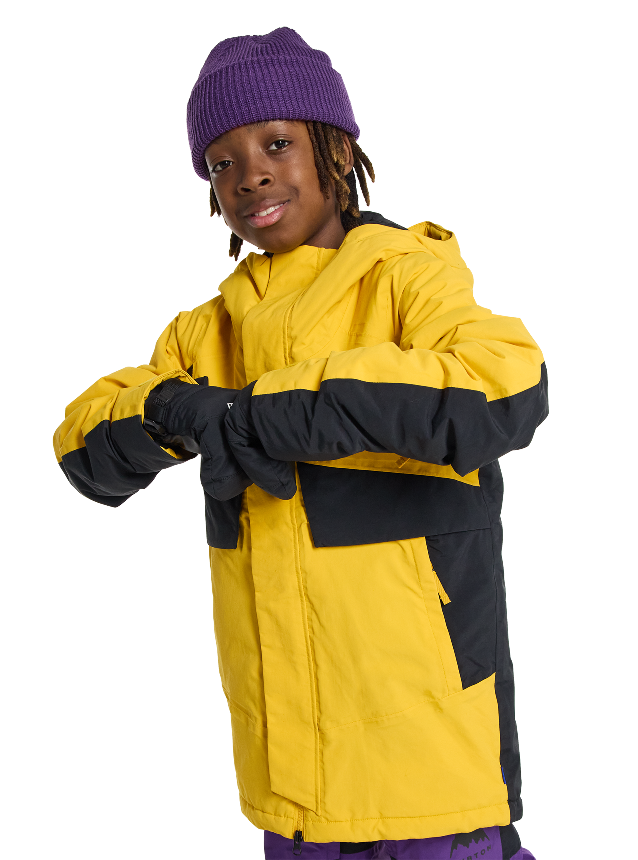 Product image of Kids' Burton Ascutney 2L Jacket[Variant:Goldenrod / True Black]