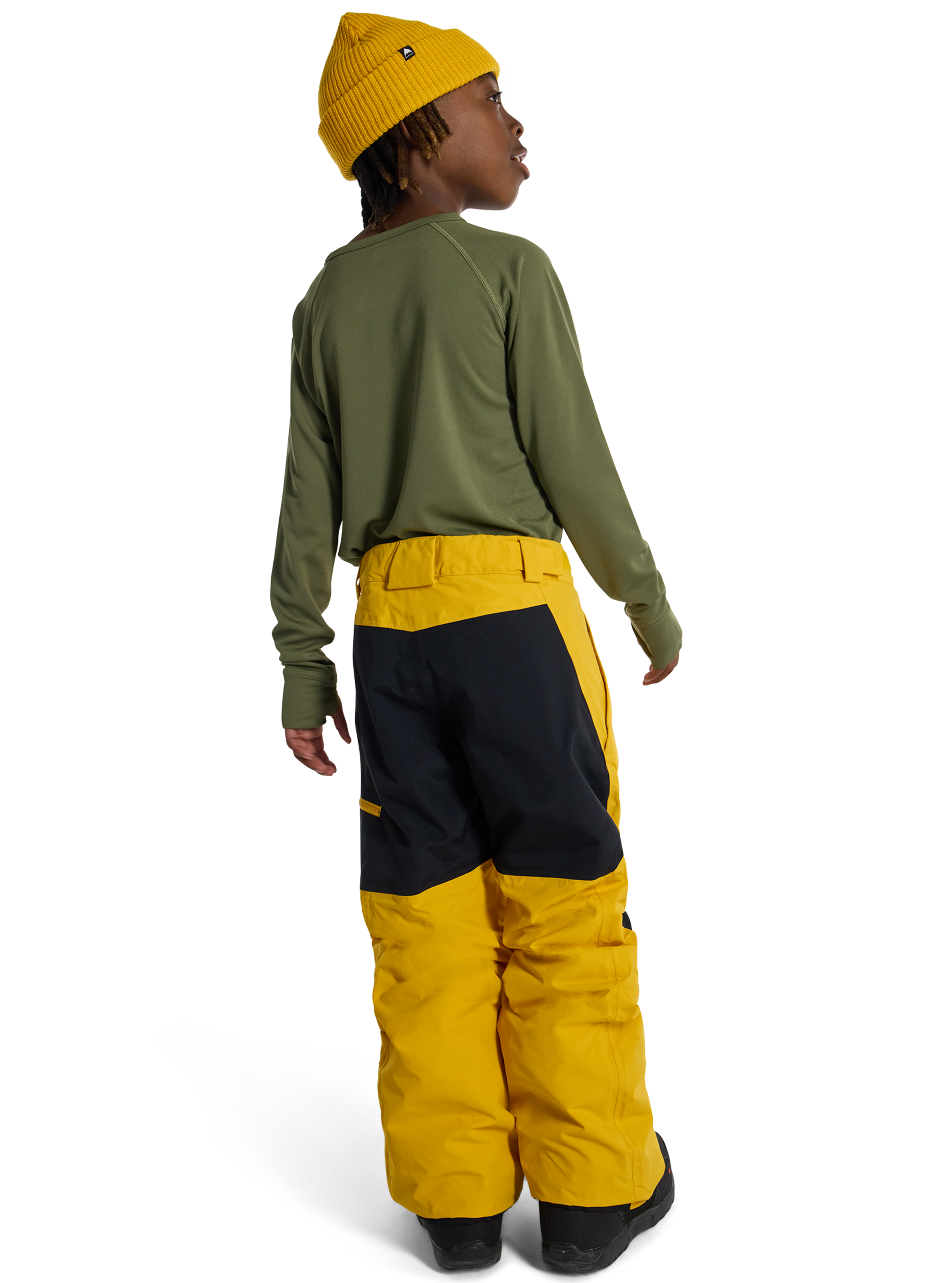 BURTON スノーボード ビブパンツ kids サイズL(150㎝) イエロー BURTON スノーボード ビブパンツ kids サイズL(150㎝) イエロー