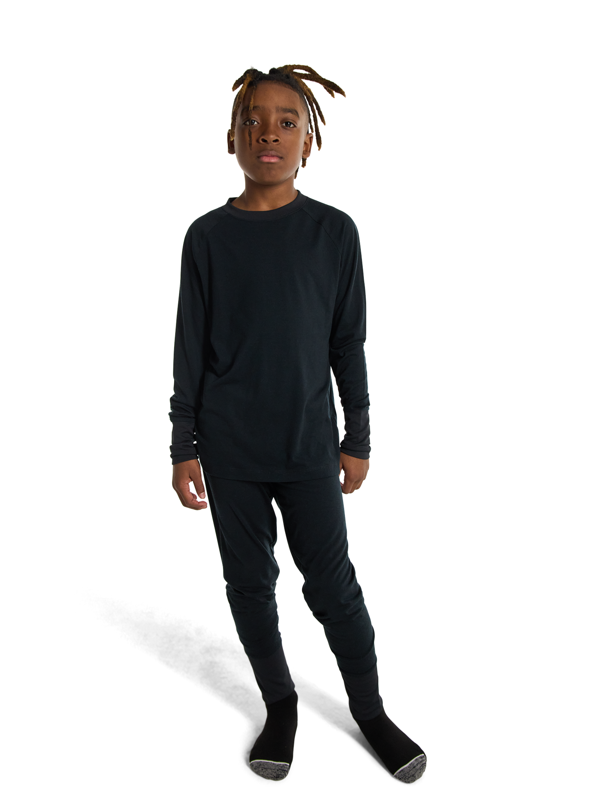 Product image of Kids' & Toddlers' Burton Merino Wool Base Layer Set[Variant:True Black]