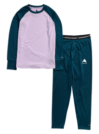 Product image of Kids' and Toddlers' Burton Midweight Base Layer Set[Variant:Atlantic Teal / Moondust Purple]