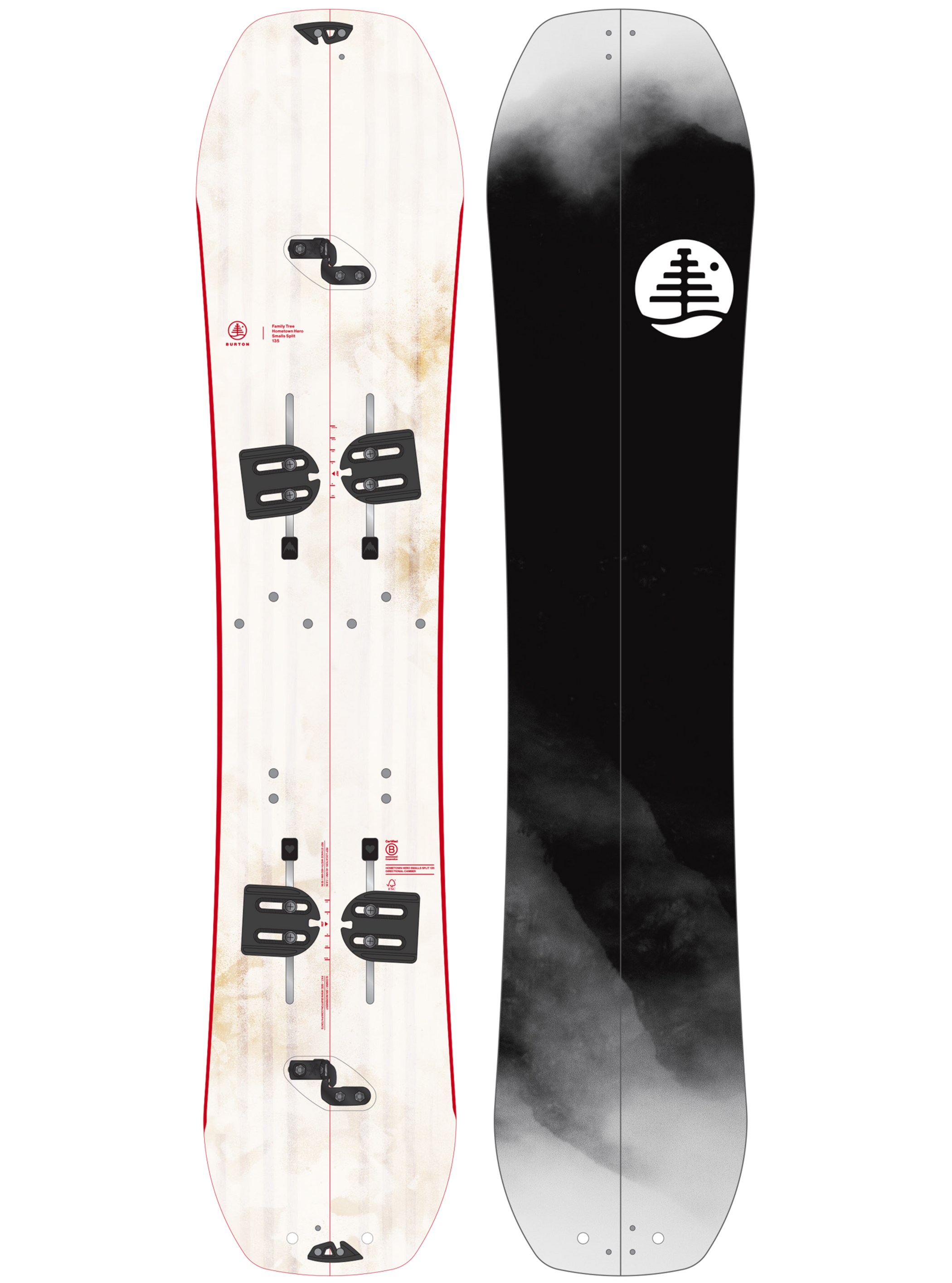 Product image of Kids' Burton Family Tree Hometown Hero Smalls Camber Splitboard[Variant:Black / White]