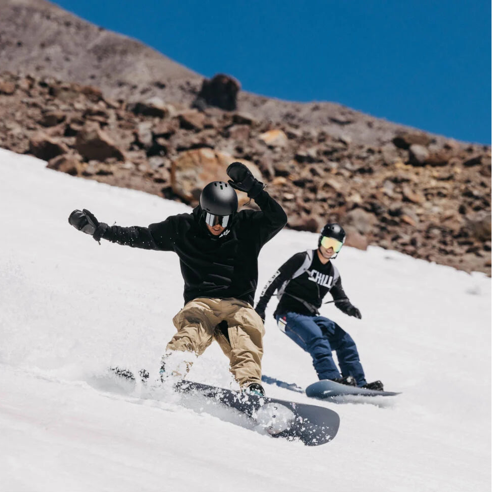 Chill riders on snow