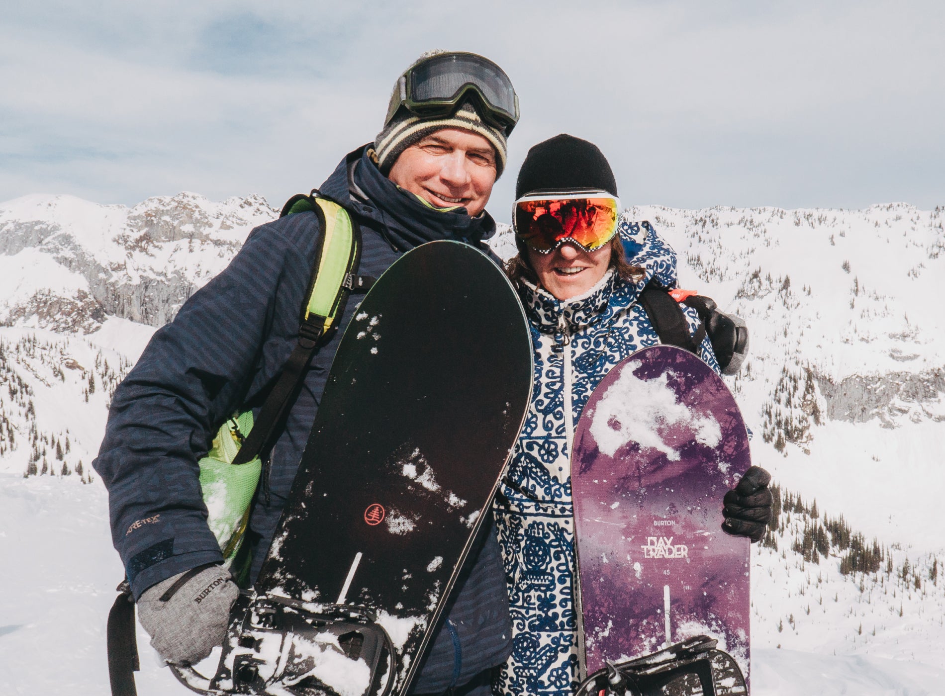 Jake and Donna Carpenter on mountain posing for a photo