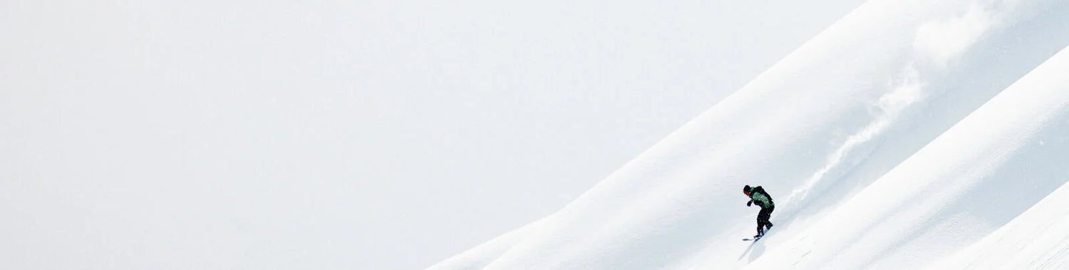 Snowboarder free riding