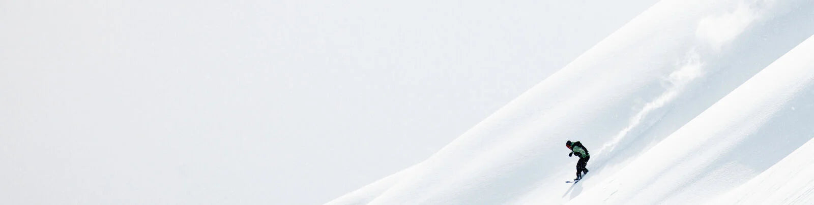 Snowboarder free riding