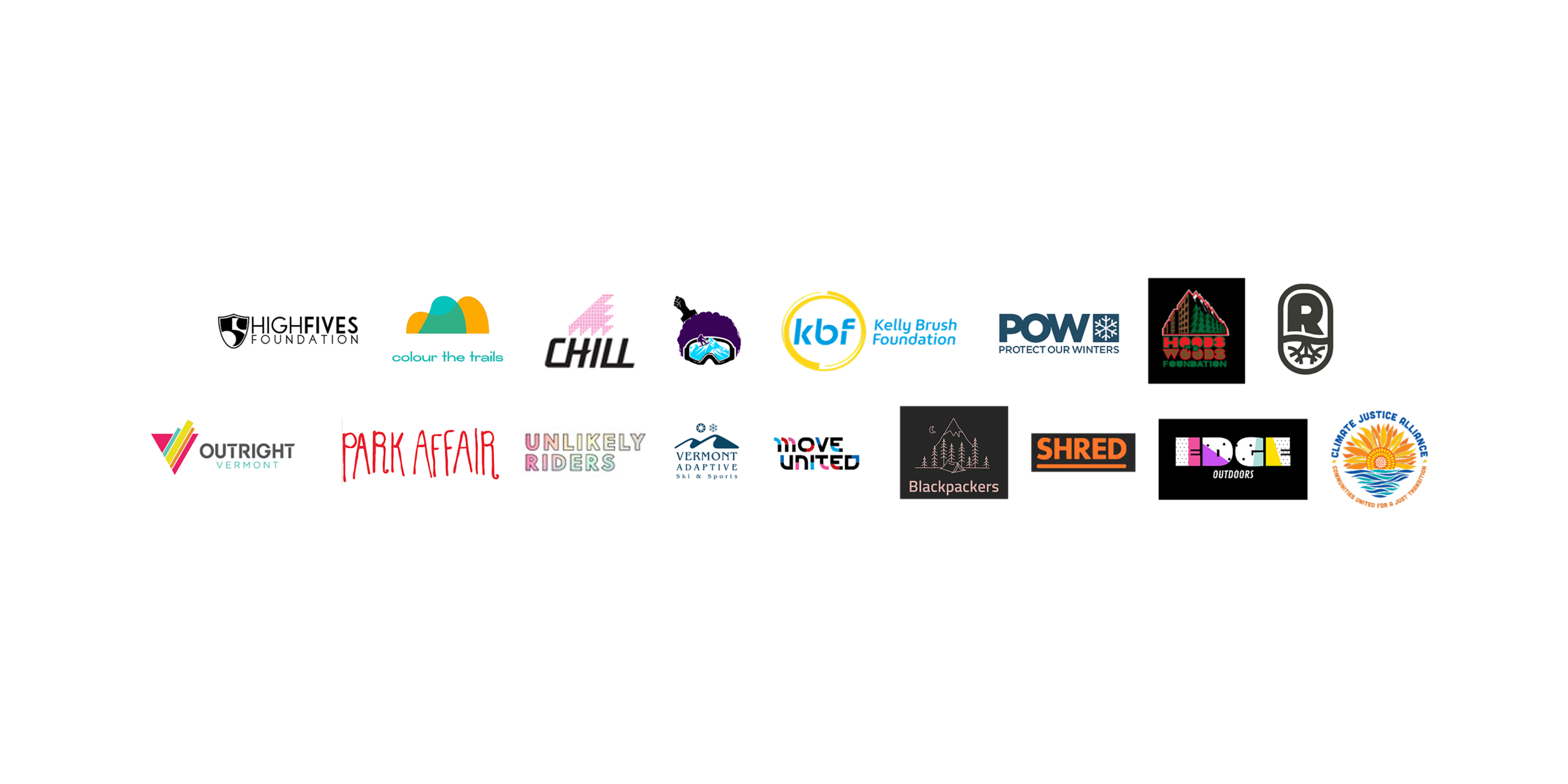 Logos of our various philanthropic partners
