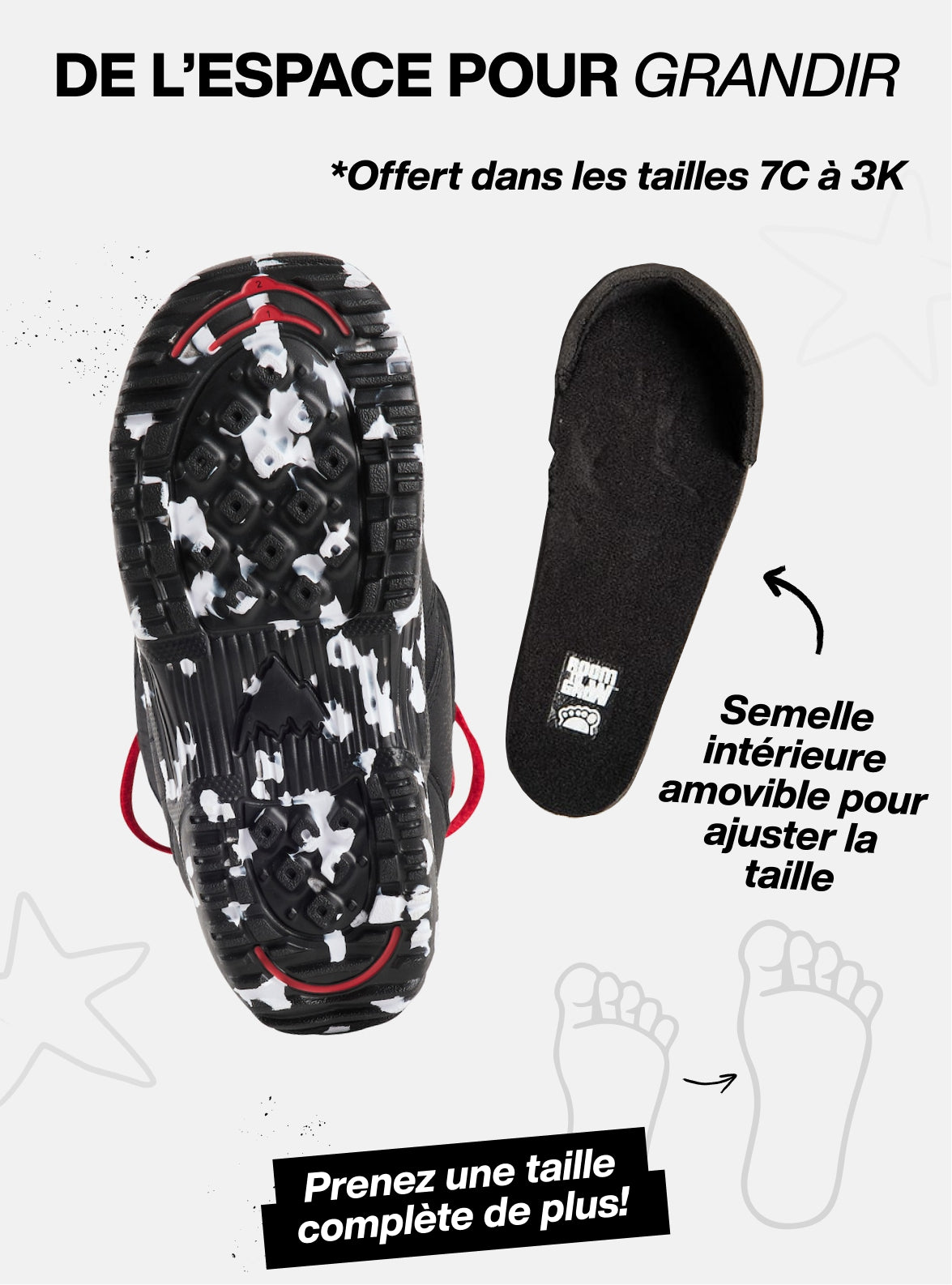 Burton - Bottes de planche à neige Mini Grom pour enfant