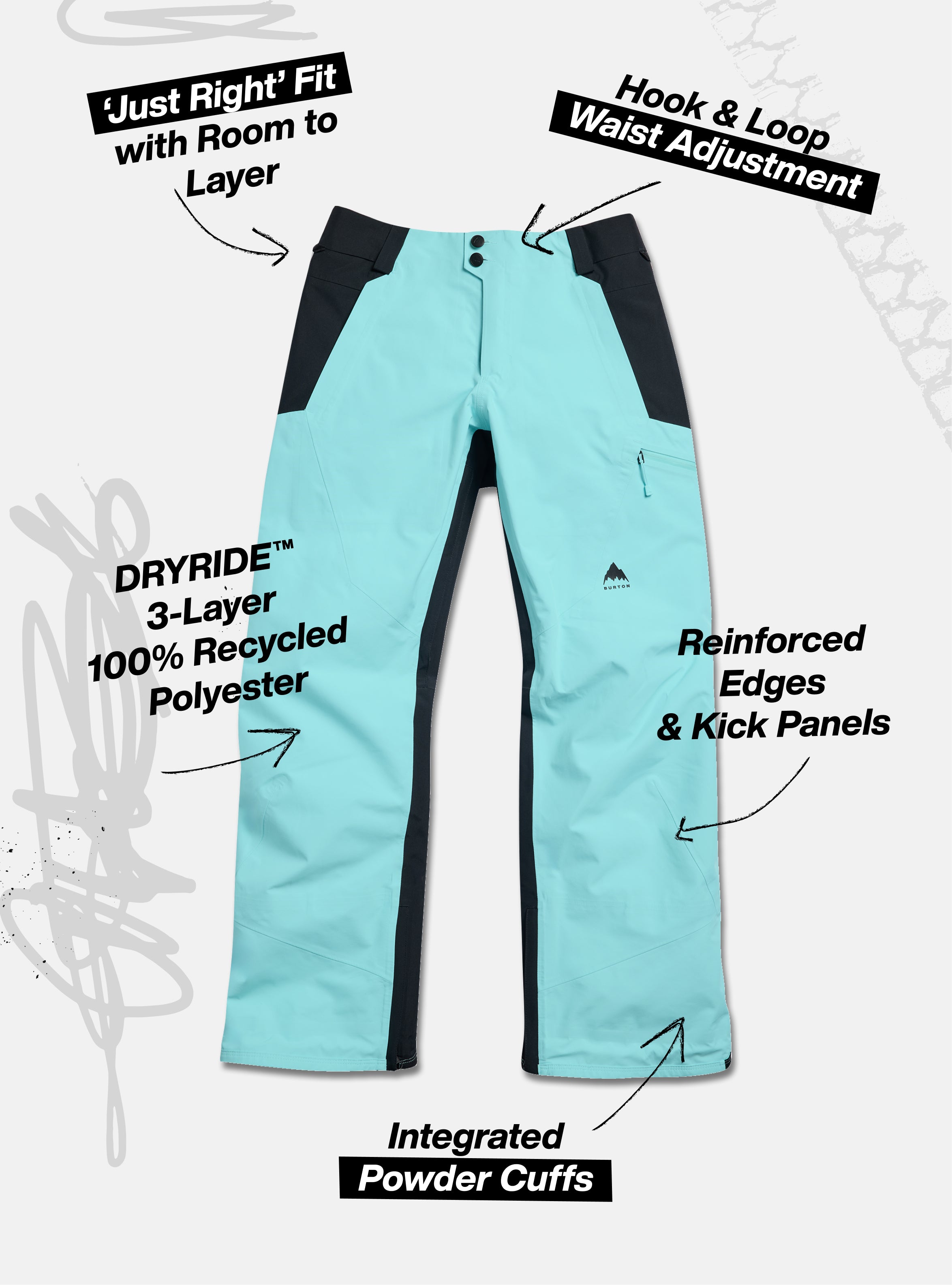 24-25 Burton AG 3L パンツ Lサイズ Men's Burton Reserve 3L Pants | Winter Outerwear | Burton.com