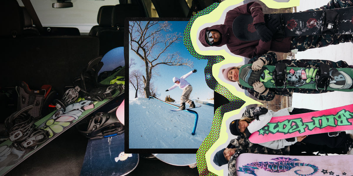 snowboarders on snow