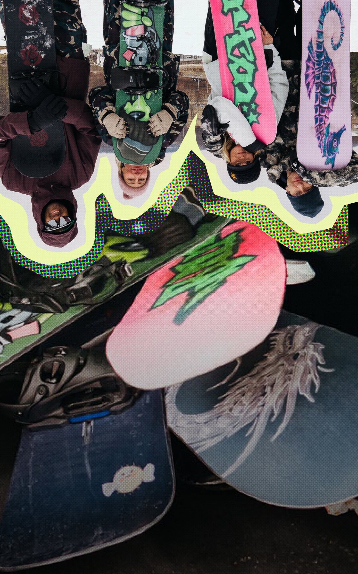 snowboarders on snow