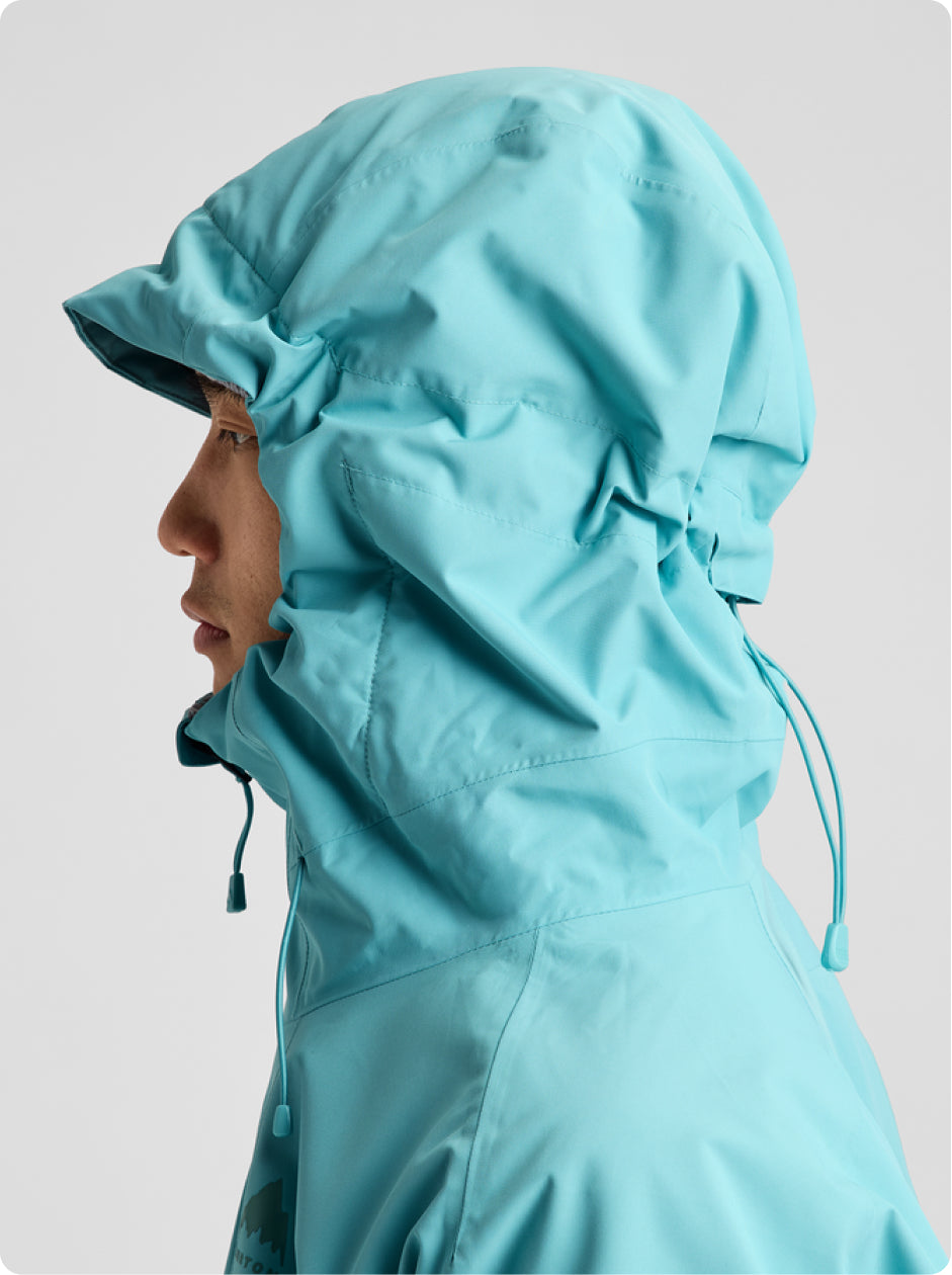 helmet compatible hood feature on the burton reserve jacket