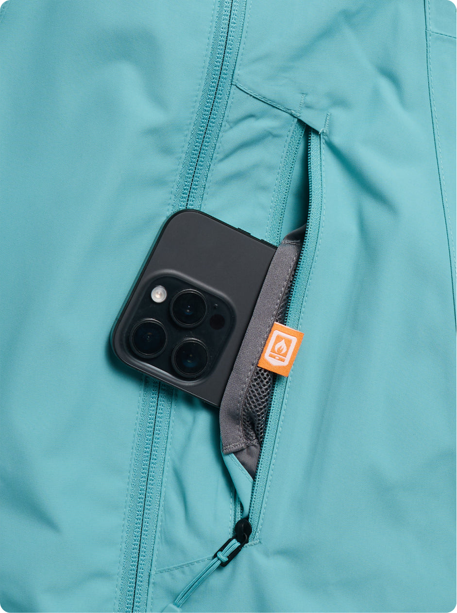 burton reserve pant pocket holding phone in media pocket