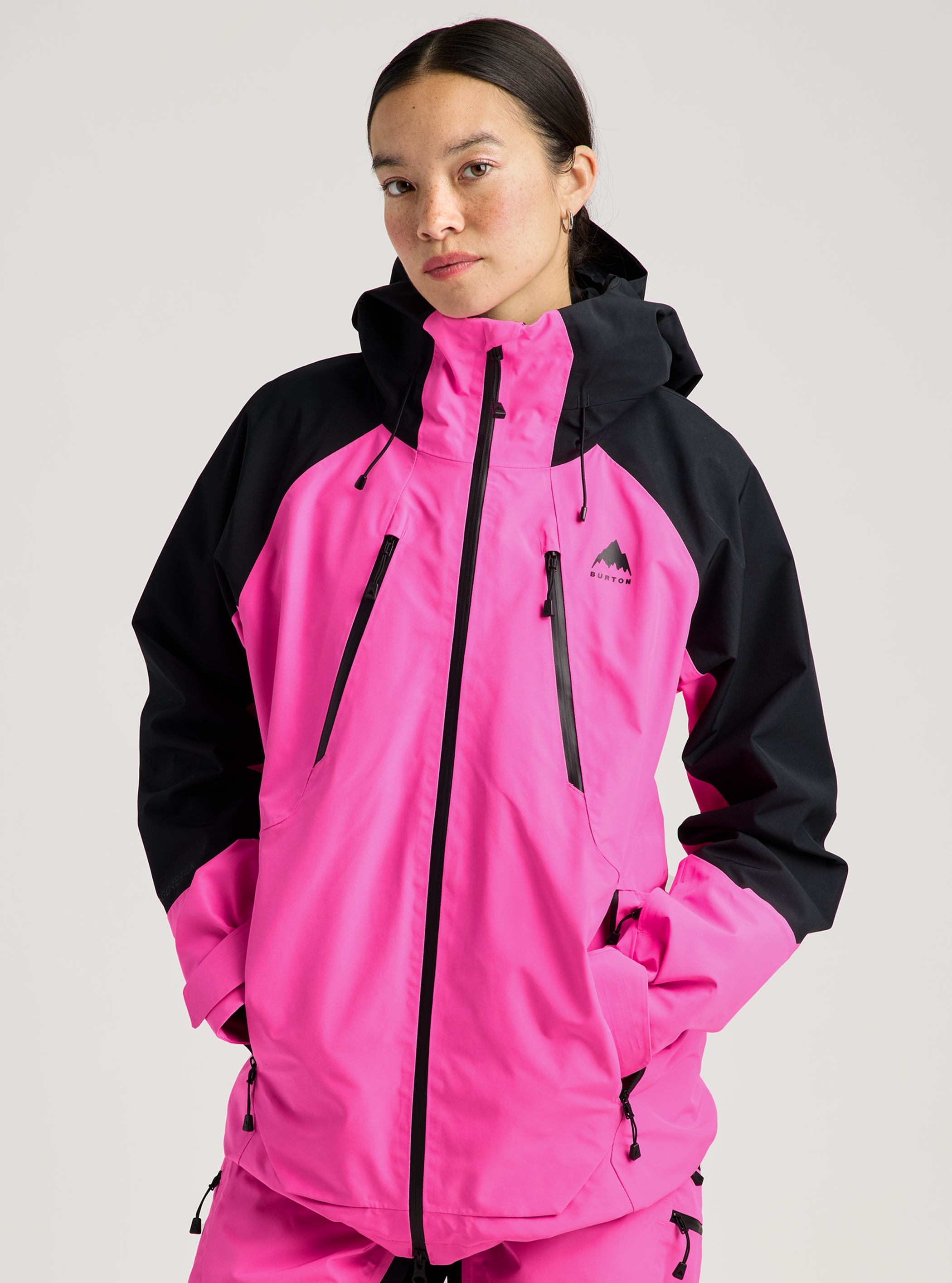 Product image of Women's Burton Reserve GORE-TEX 2L Jacket[Variant:True Black / Shockwave Pink]