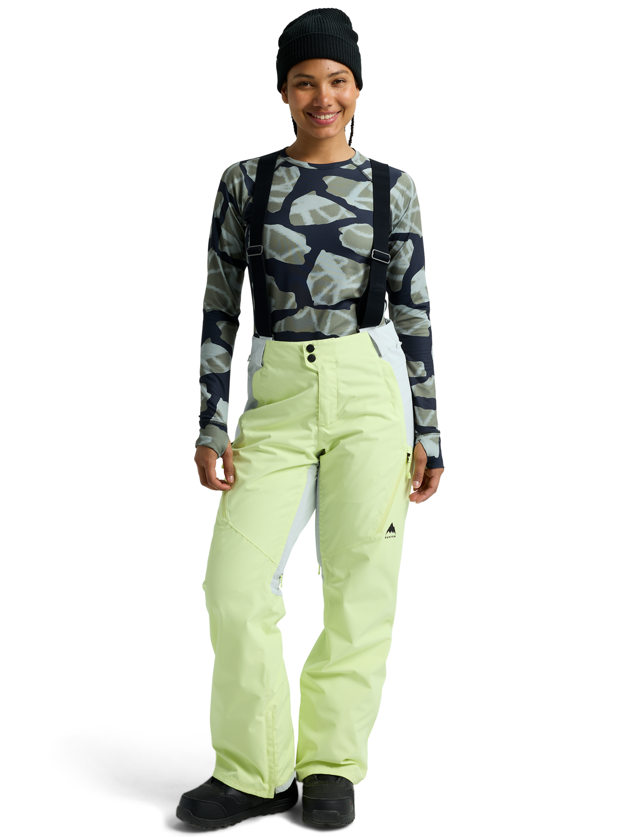 Product image of Women's Burton Reserve 2L 3-in-1 Pants[Variant:Glow Yellow Green / Gray Cloud]