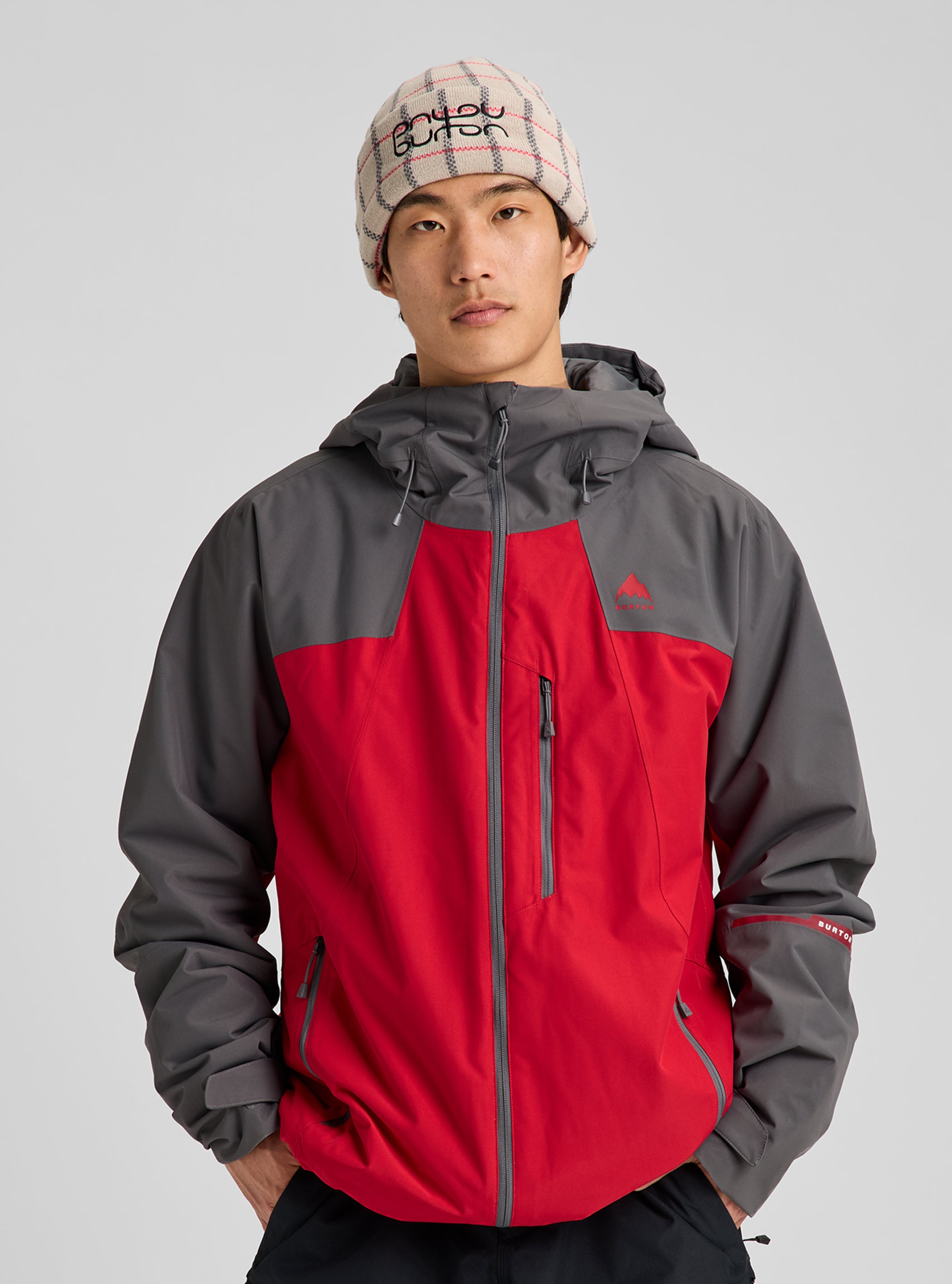 Product image of Men's Burton Reserve 2L Insulated Jacket[Variant:Gotham Gray / Geranium Red]