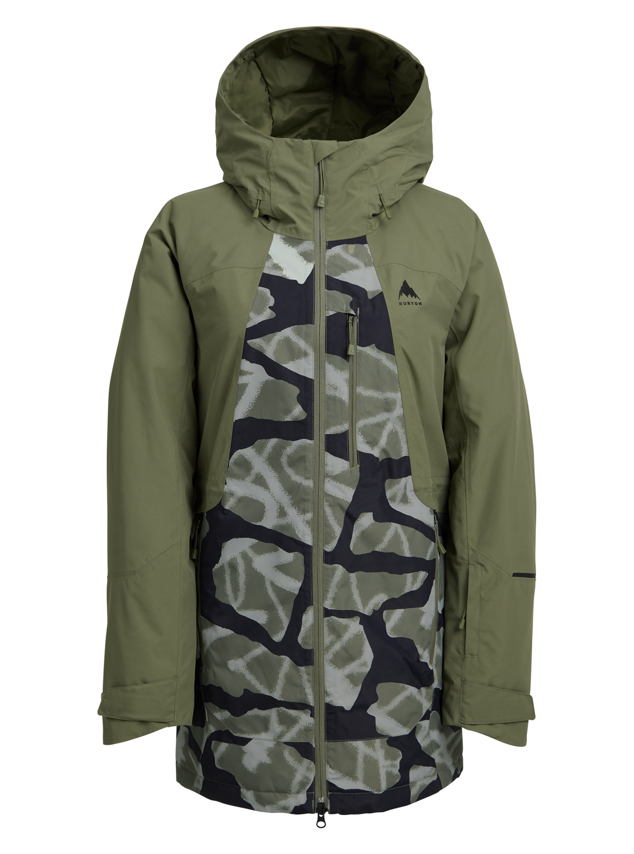 Product image of Women's Burton Reserve 2L Insulated Jacket[Variant:Forest Moss / Graffiti Camo]