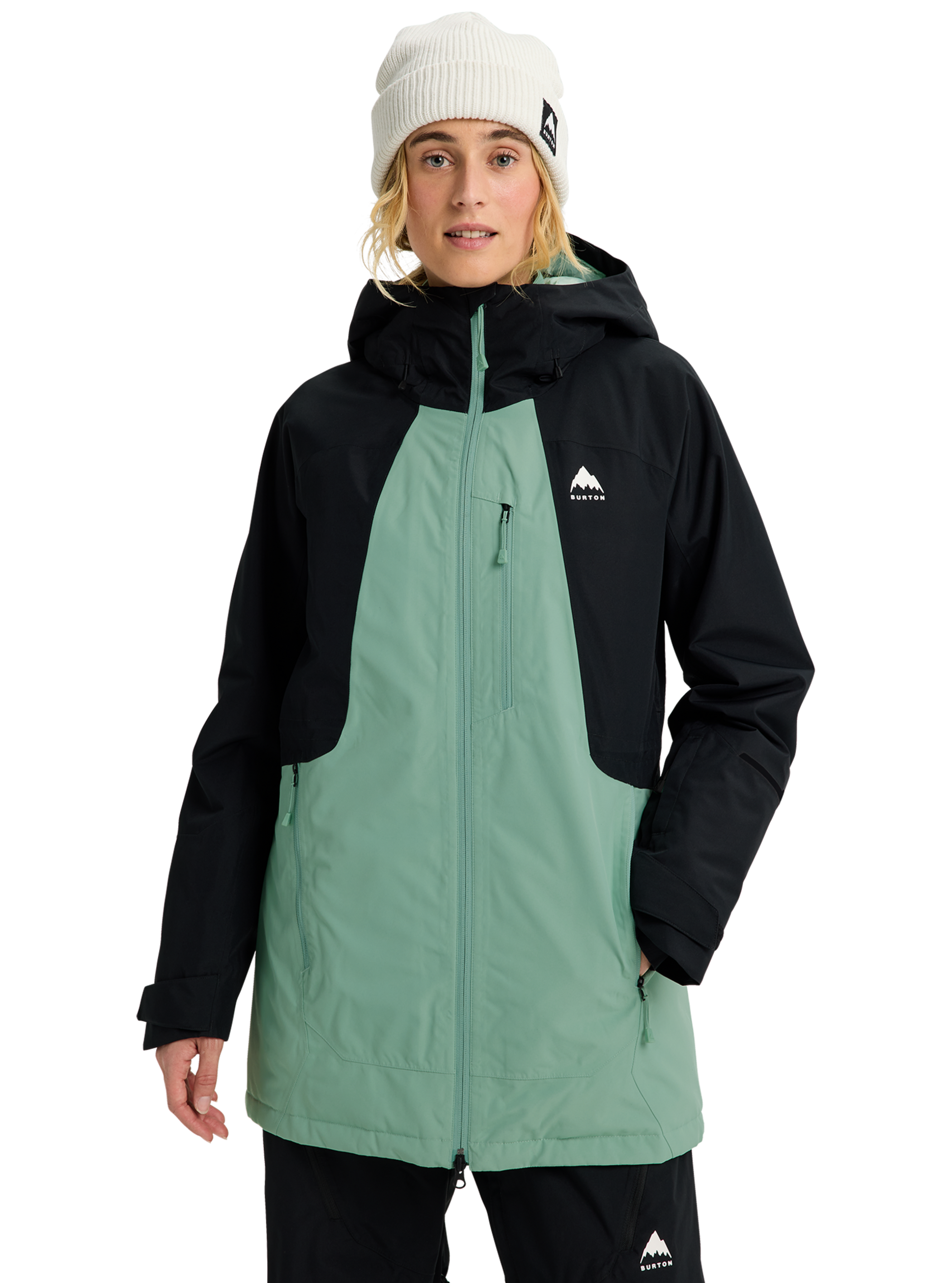 Product image of Women's Burton Reserve 2L Insulated Jacket[Variant:True Black / Soft Sage]