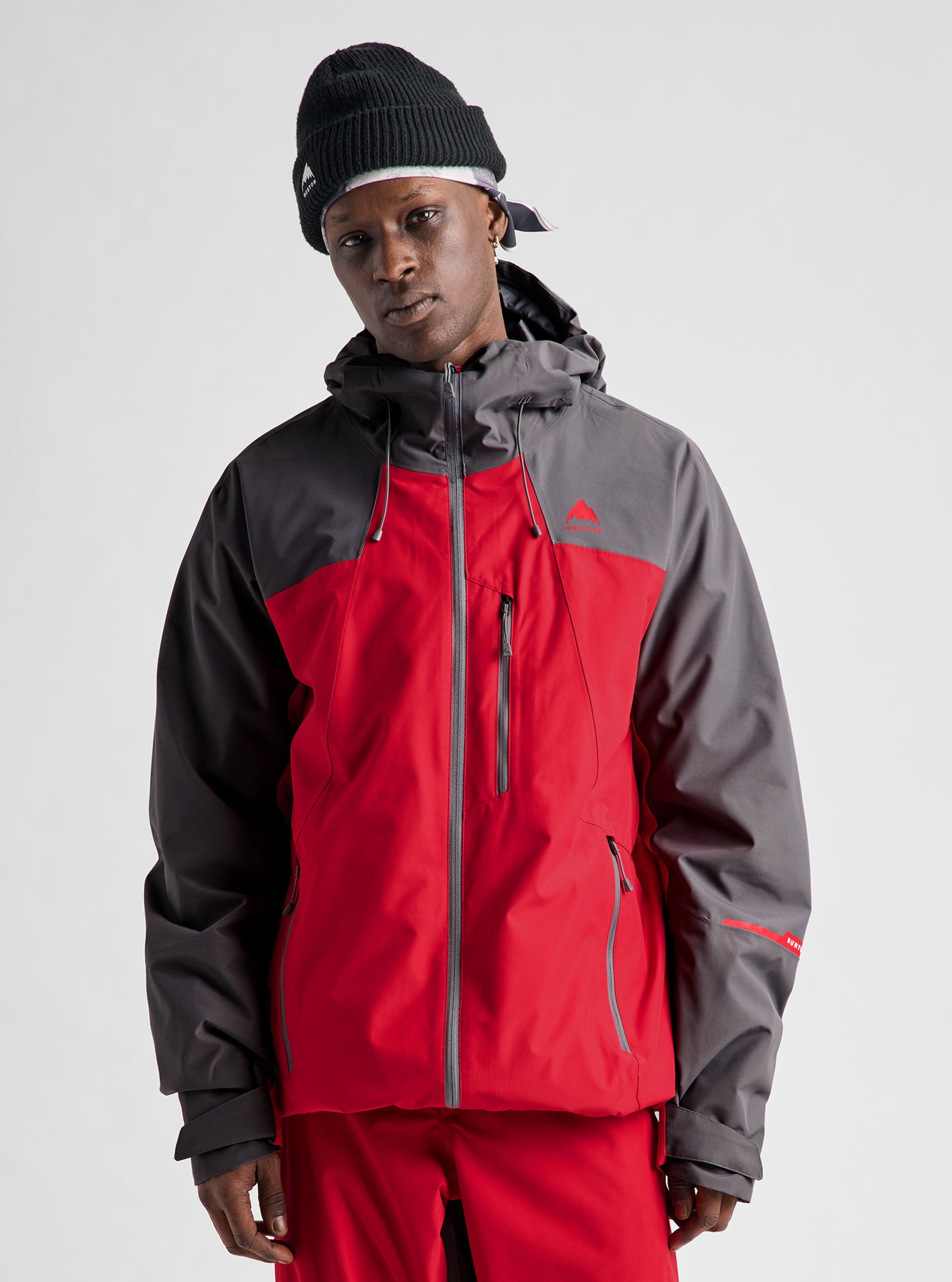 Product image of Men's Burton Reserve 2L Jacket[Variant:Gotham Gray / Geranium Red]