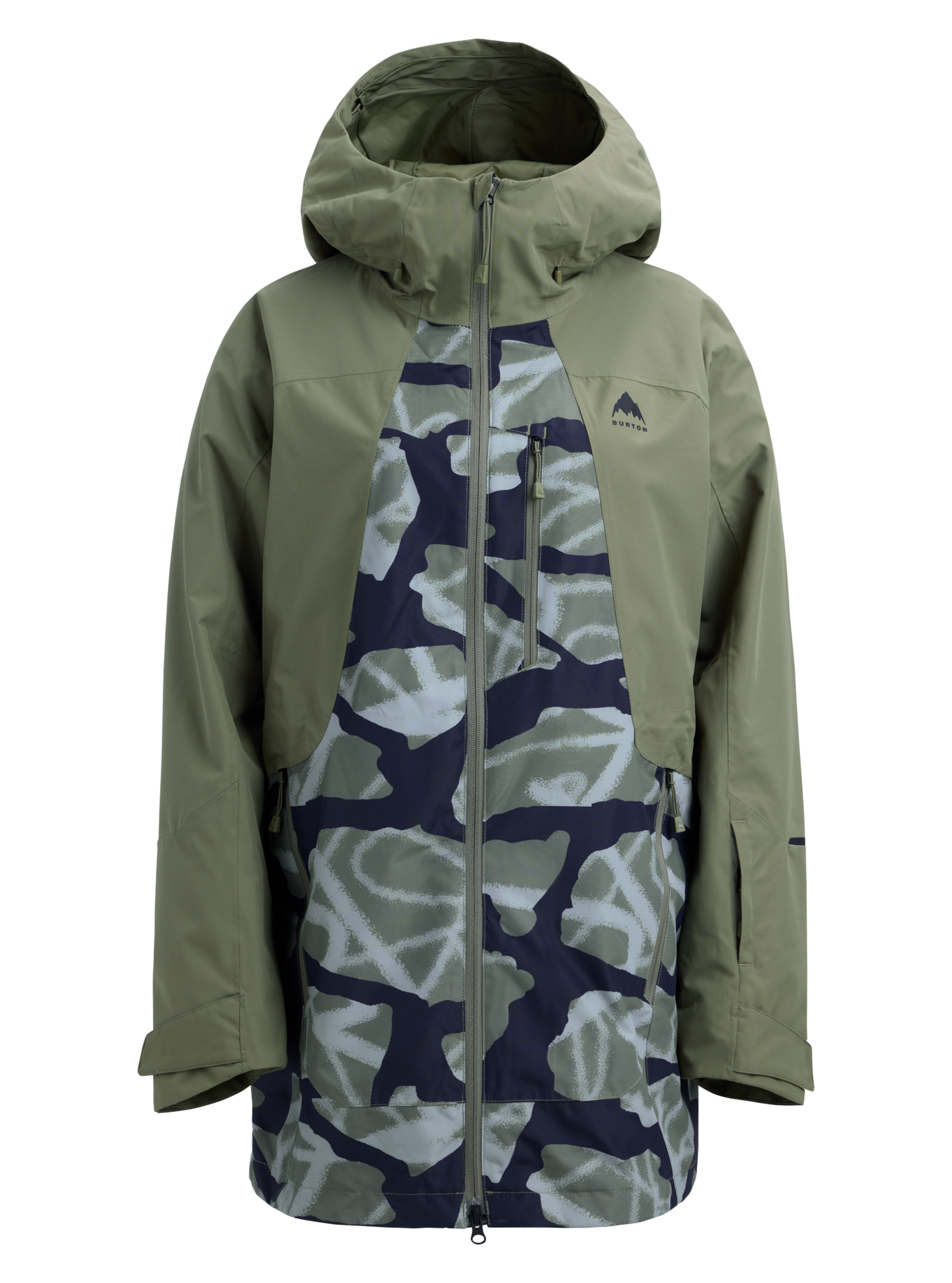Product image of Women's Burton Reserve 2L Jacket[Variant:Forest Moss / Graffiti Camo]