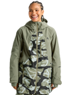 Product image of Women's Burton Reserve 2L Jacket[Variant:Forest Moss / Graffiti Camo]