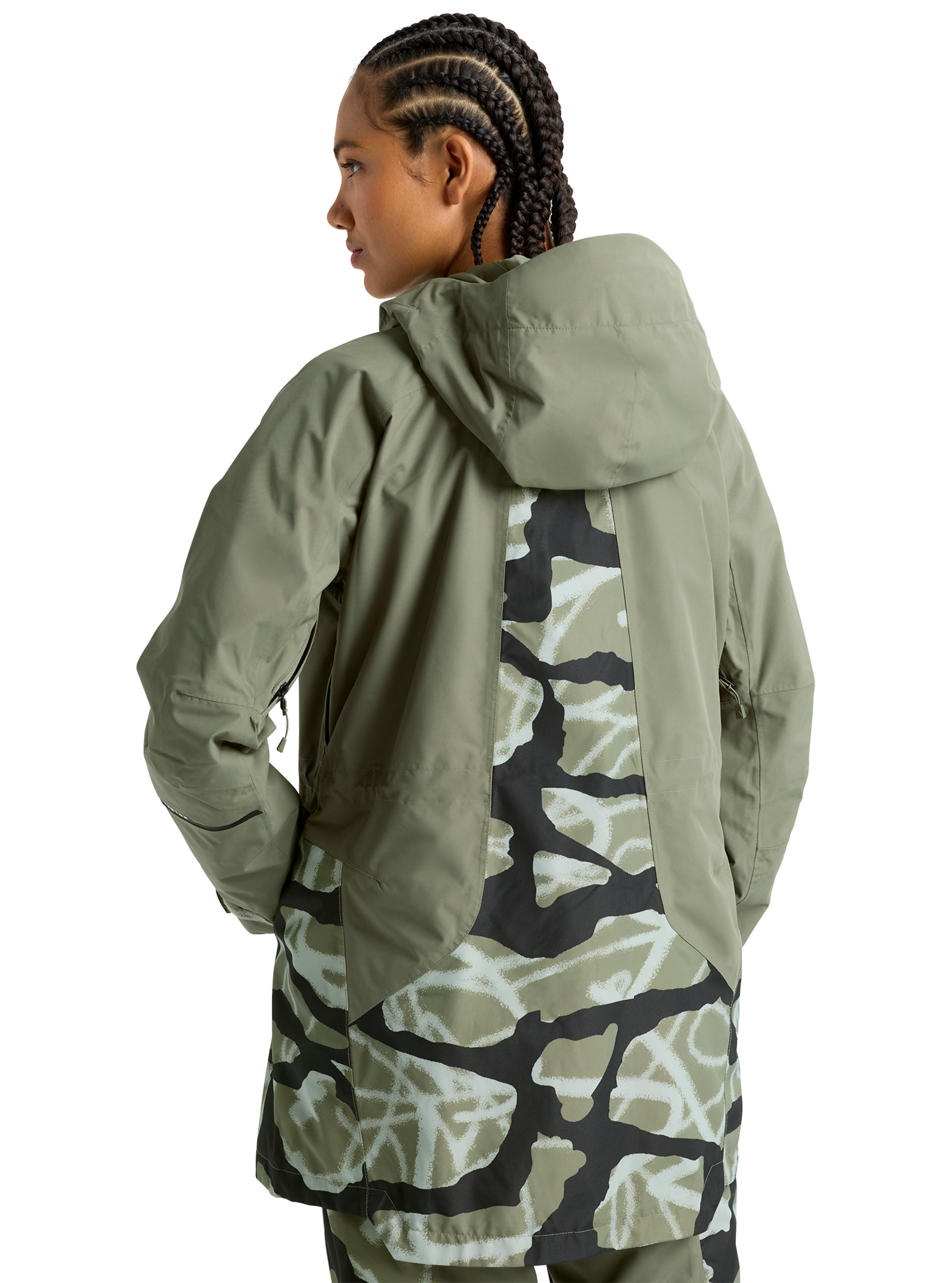 Product image of Women's Burton Reserve 2L Jacket[Variant:Forest Moss / Graffiti Camo]