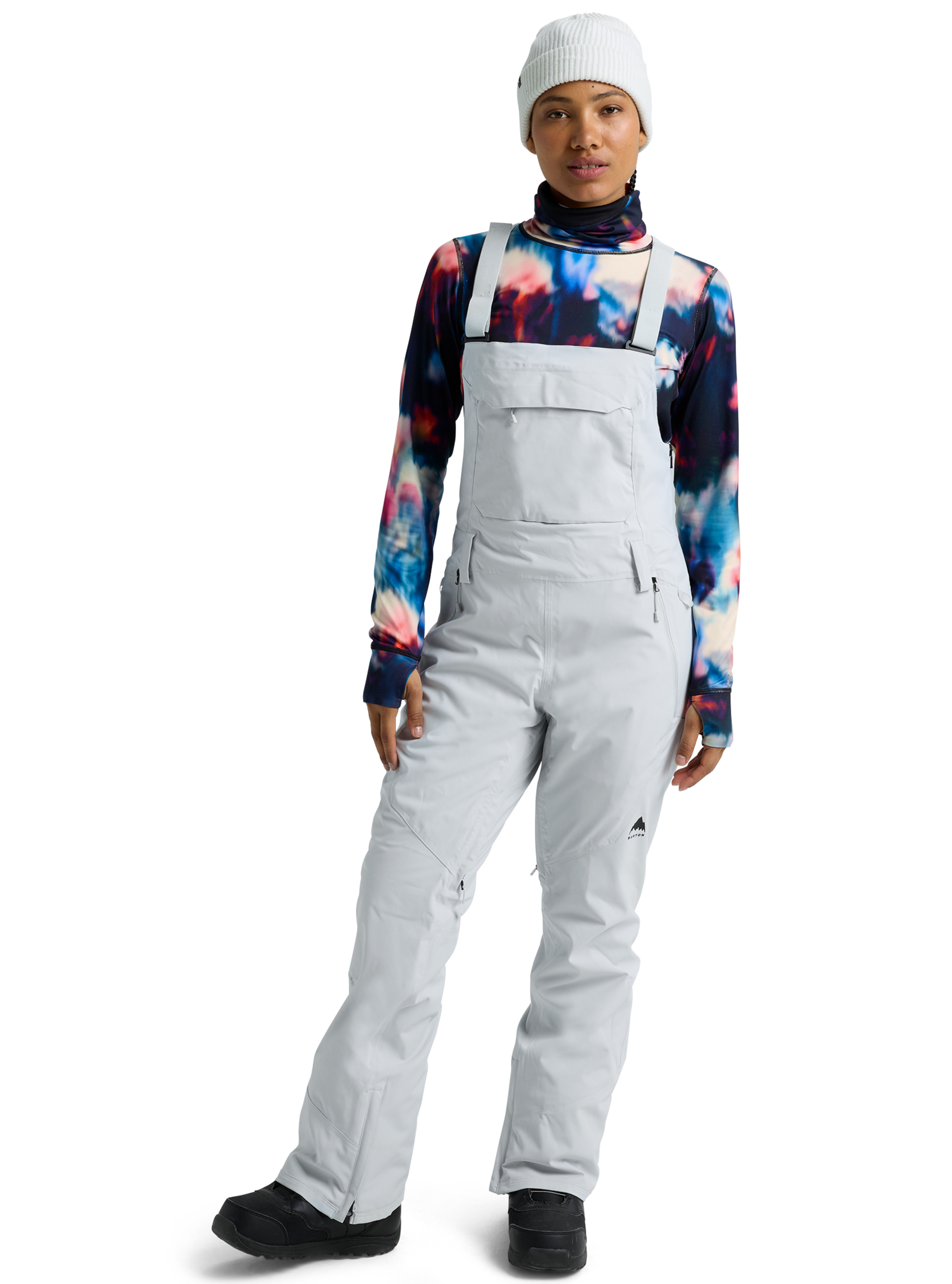 Product image of Women's Burton Reserve 2L Stretch Bib Pants[Variant:Gray Cloud]