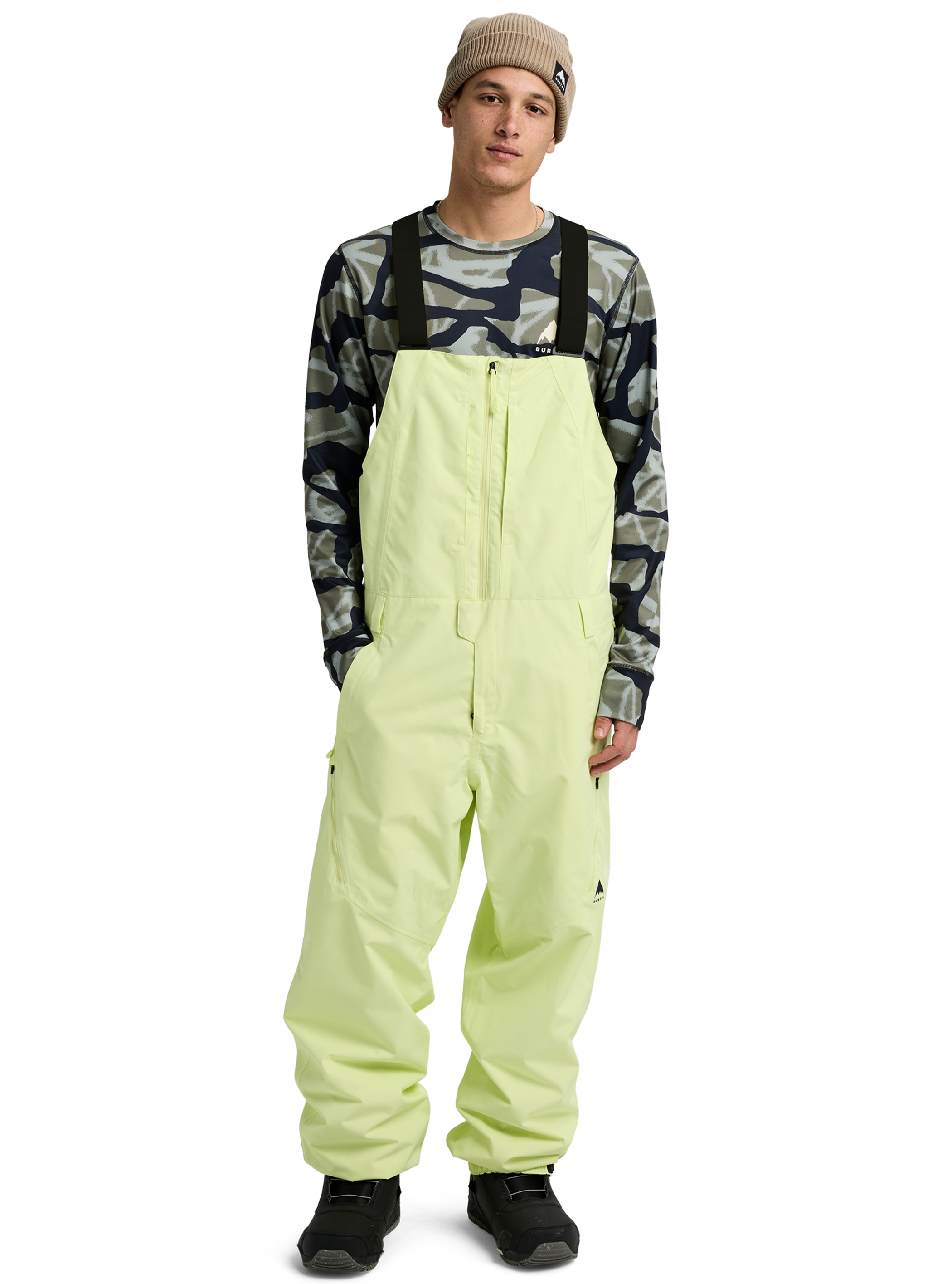 Product image of Men's Burton Reserve 2L Relaxed Bib Pants[Variant:Glow Yellow Green]