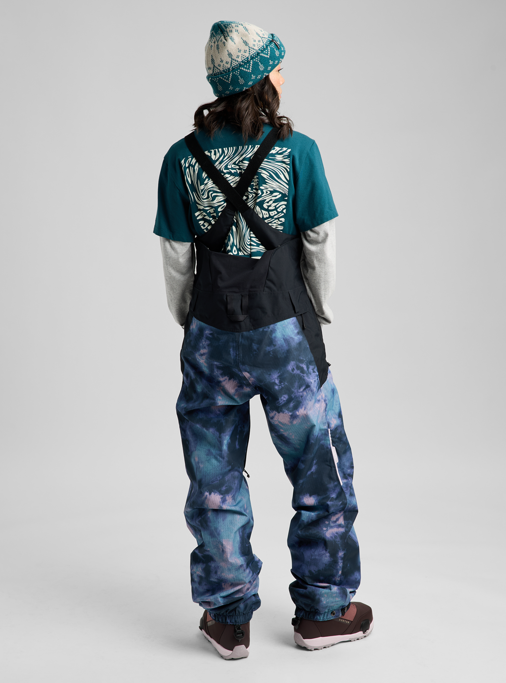 Product image of Women's Burton Reserve 2L Bib Pants[Variant:Crystal Dye / True Black]
