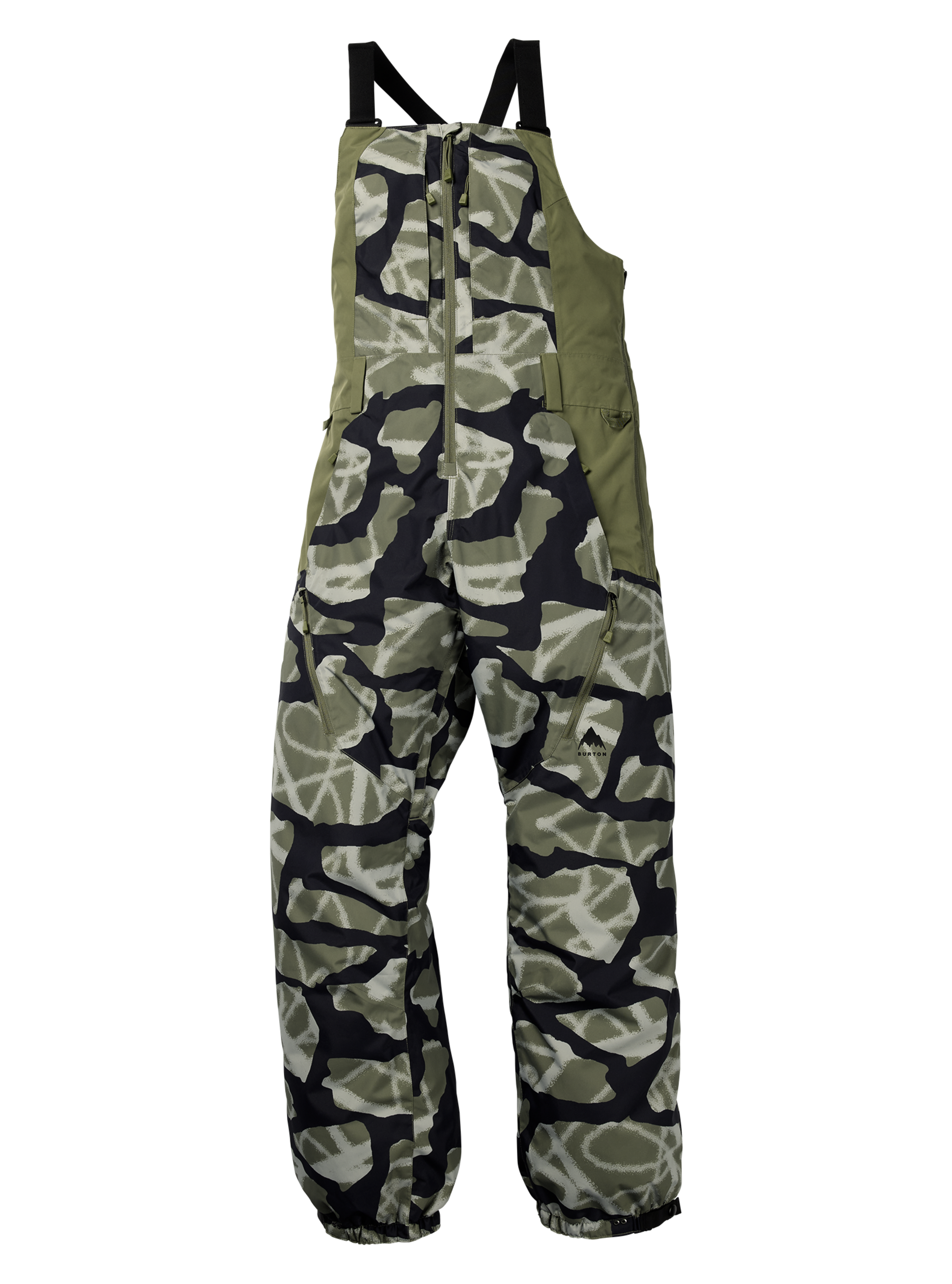 Product image of Women's Burton Reserve 2L Bib Pants[Variant:Graffiti Camo / Forest Moss]
