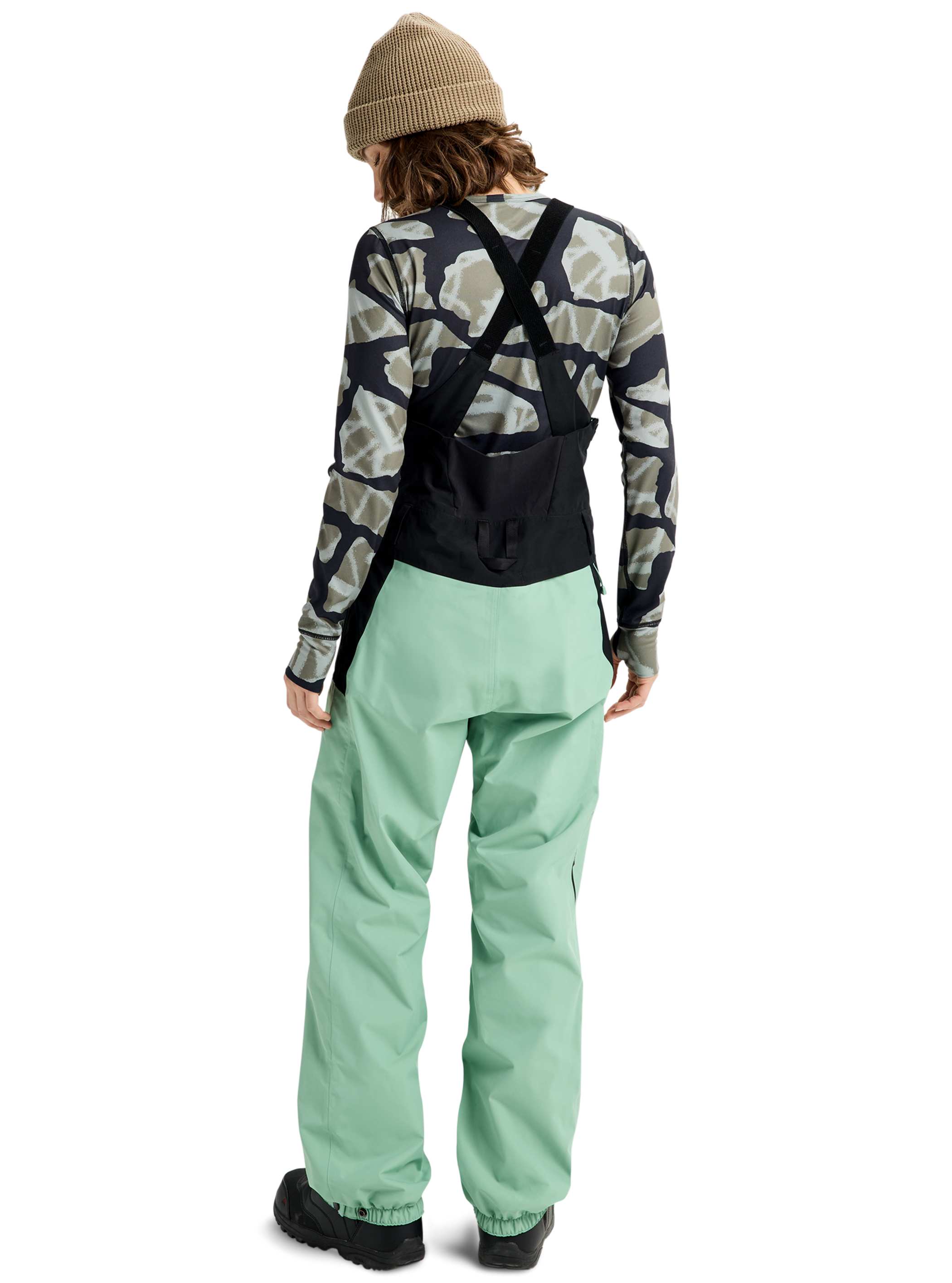Product image of Women's Burton Reserve 2L Bib Pants[Variant:Soft Sage / True Black]