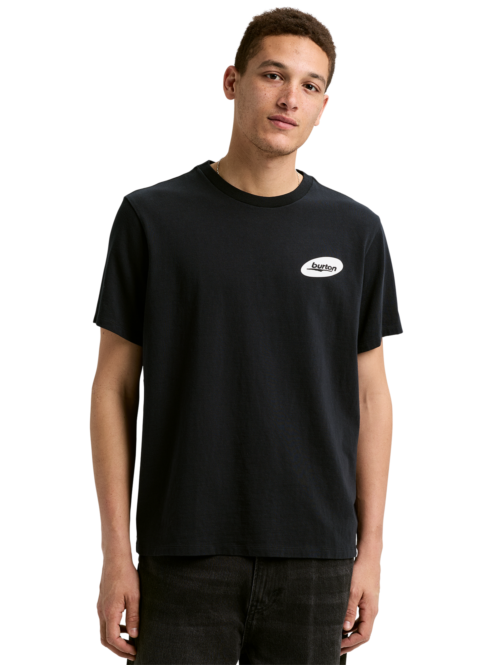 Product image of Burton Heavyweight Logo Short Sleeve T-Shirt[Variant:True Black]
