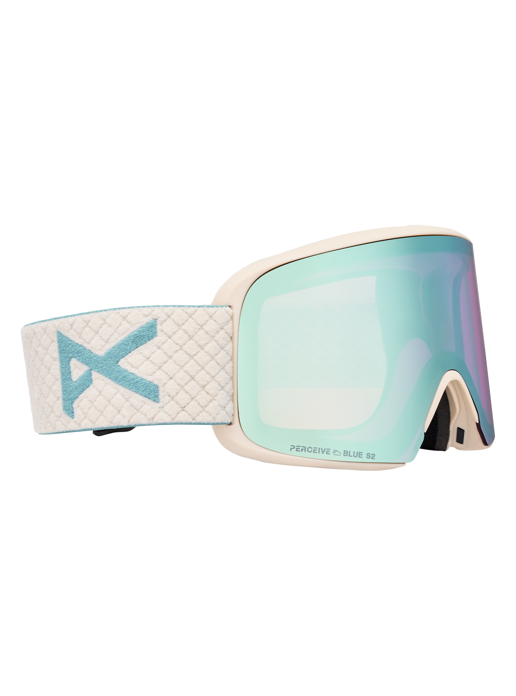 Product image of Anon M6 Goggles[Variant:Frame: Oat, Lens: Perceive Variable Blue (21% / S2), Spare Lens: Perceive Cloudy Pink (53% / S1)]