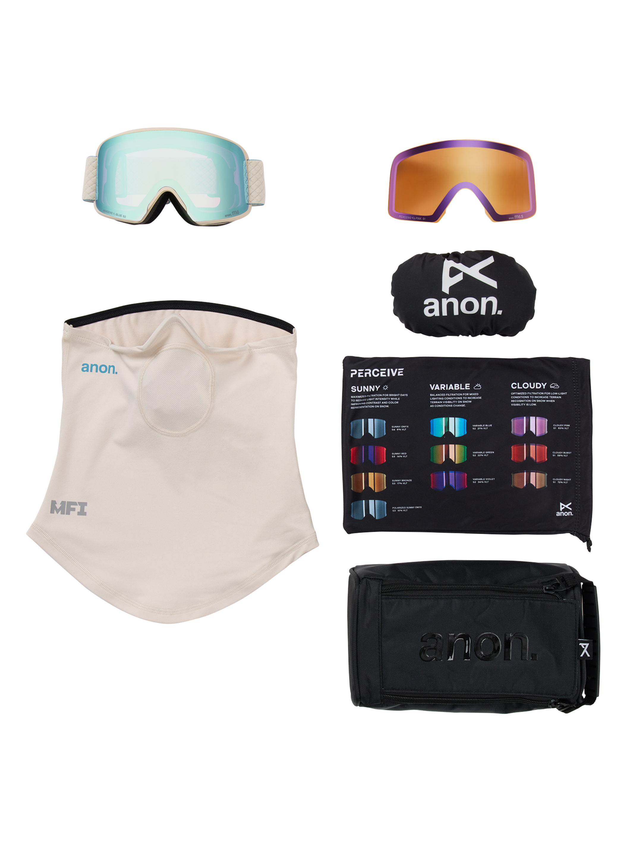 Masque M6 d’Anon avec visière en prime et cagoule MFI®
