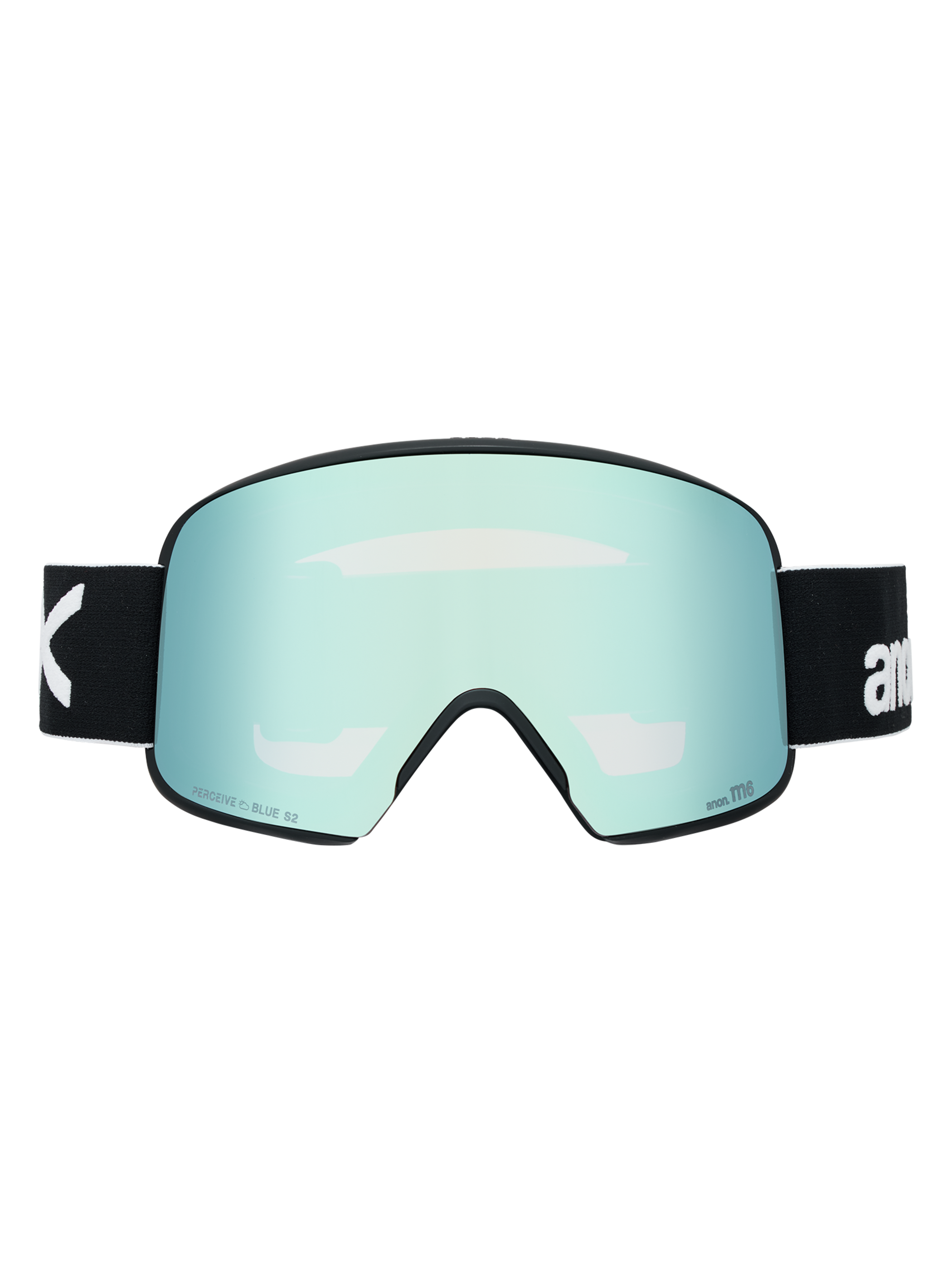 Product image of Anon M6 Goggles[Variant:Frame: Black, Lens: Perceive Variable Blue (21% / S2), Spare Lens: Perceive Cloudy Pink (53% / S1)]
