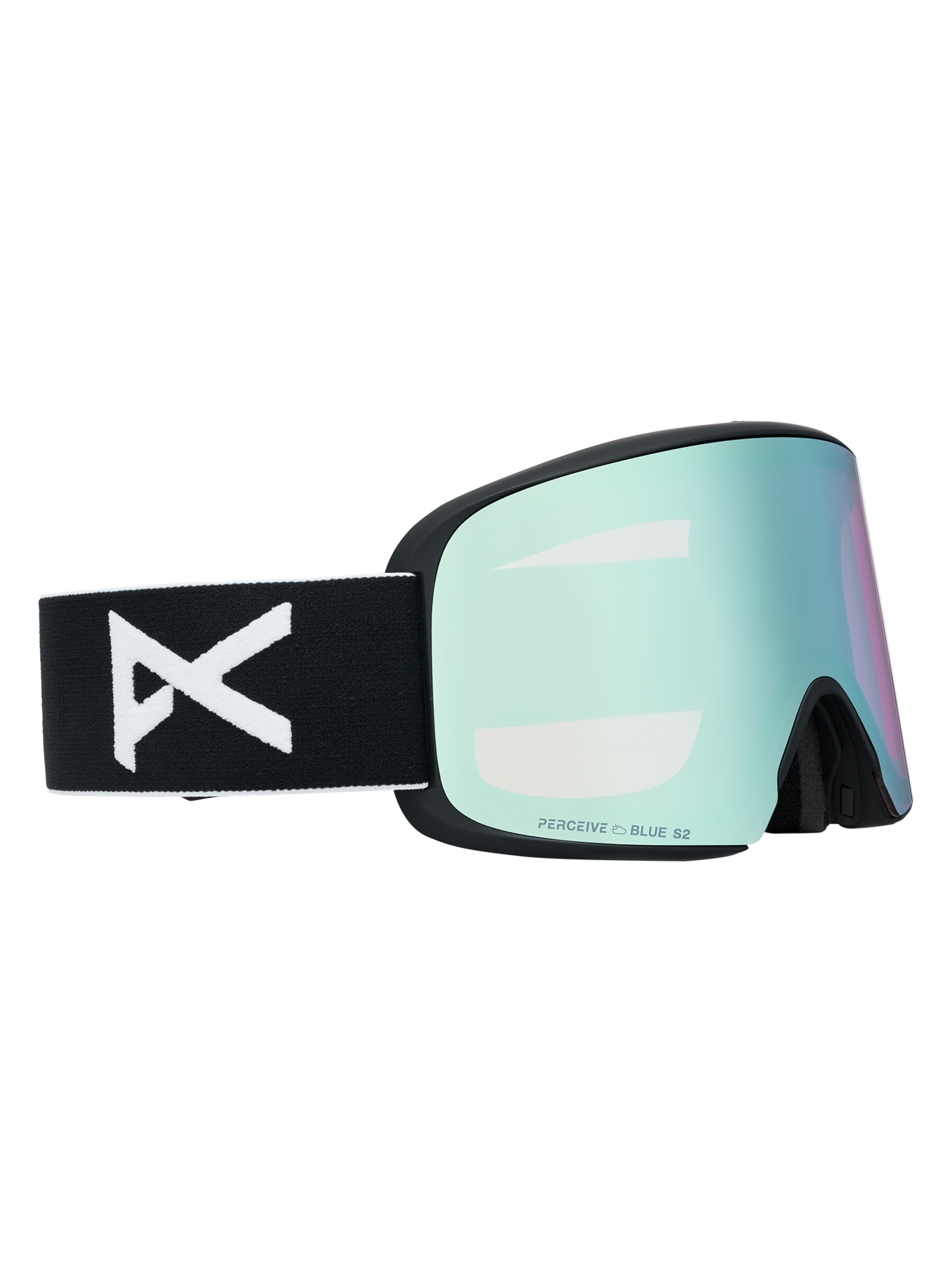 Product image of Anon M6 Goggles[Variant:Frame: Black, Lens: Perceive Variable Blue (21% / S2), Spare Lens: Perceive Cloudy Pink (53% / S1)]