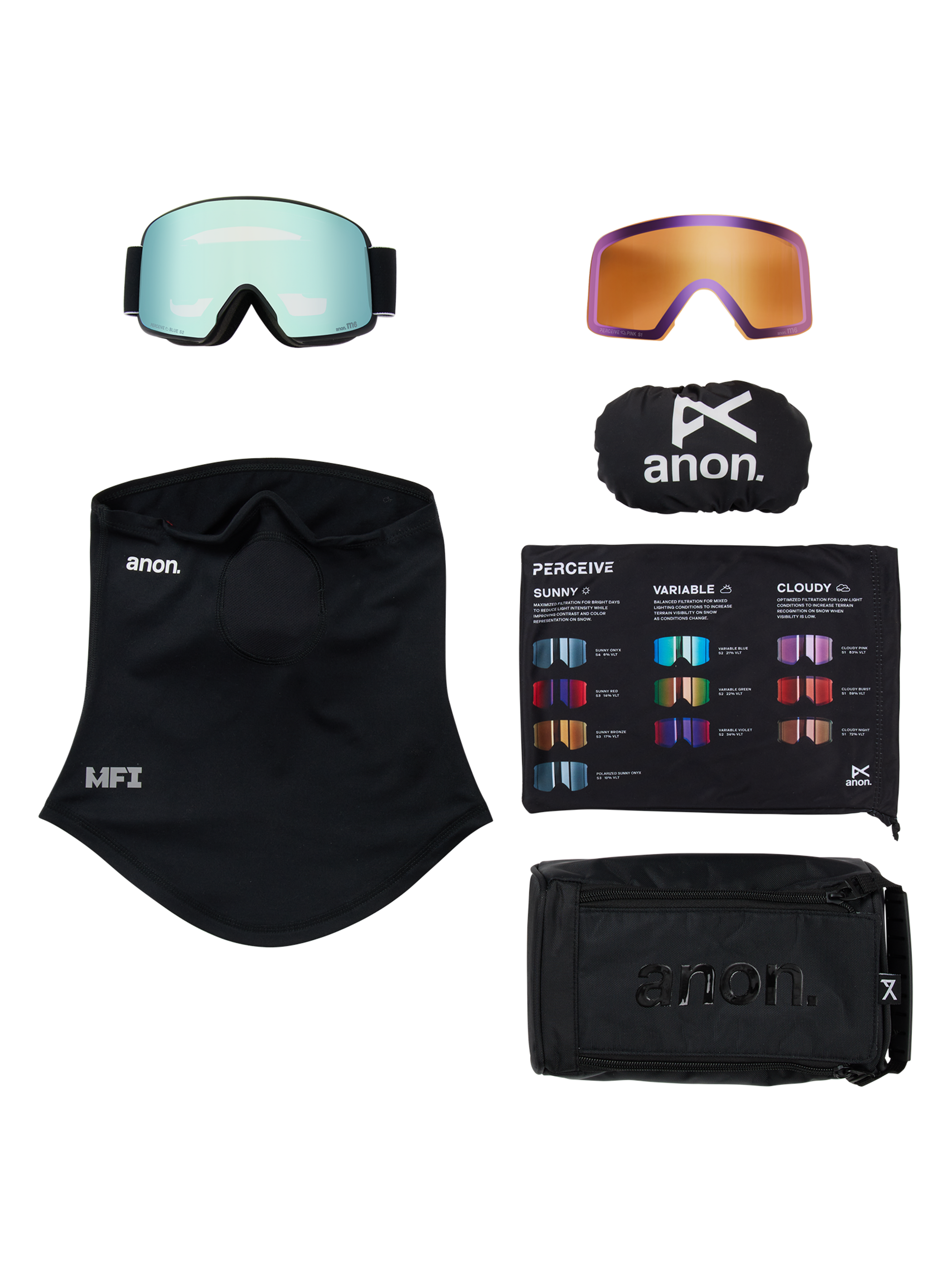 Masque M6 d’Anon avec visière en prime et cagoule MFI®