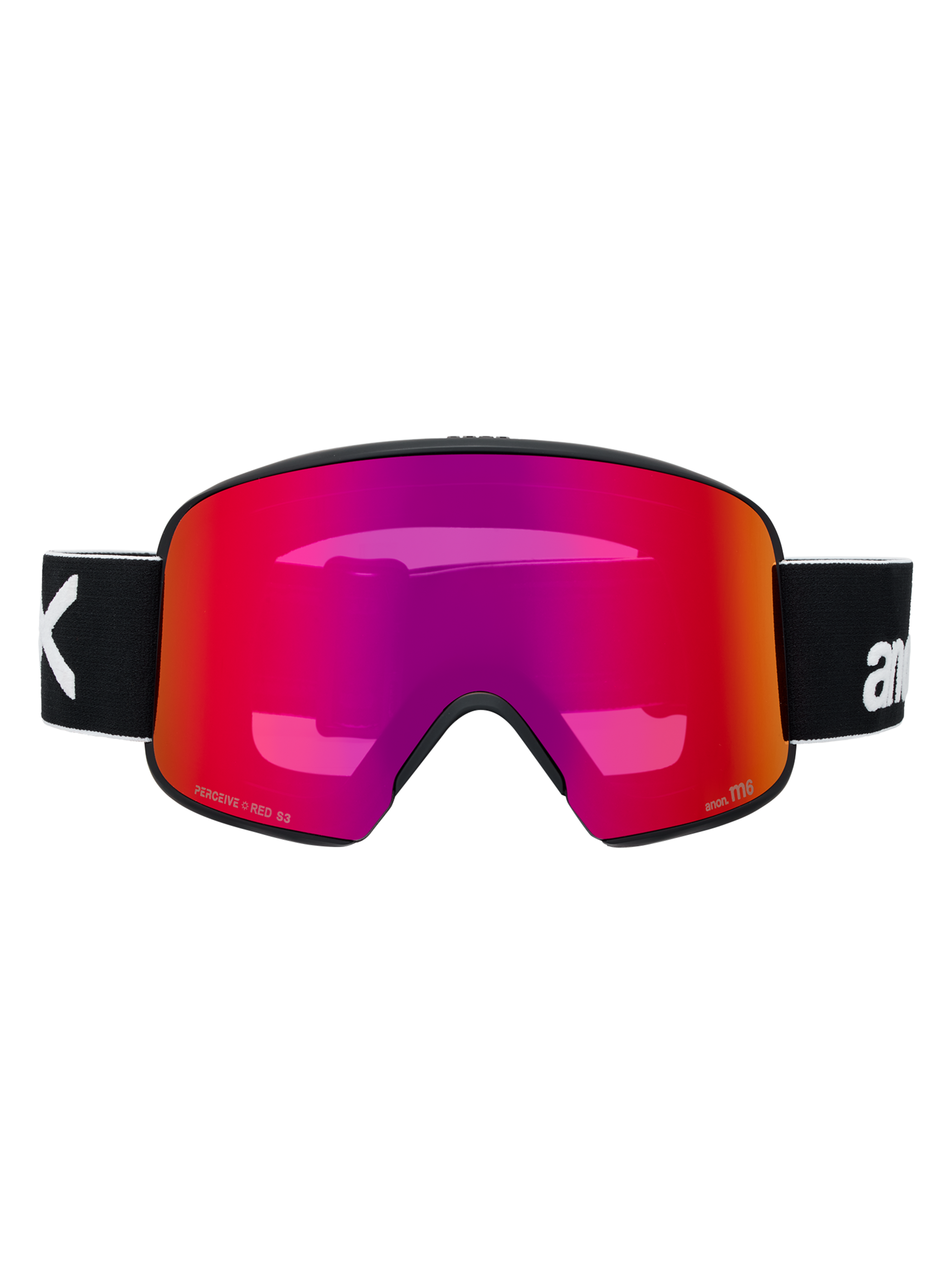 Product image of Anon M6 Goggles[Variant:Frame: Black, Lens: Perceive Sunny Red (14% / S3), Spare Lens: Perceive Cloudy Burst (59% / S1)]