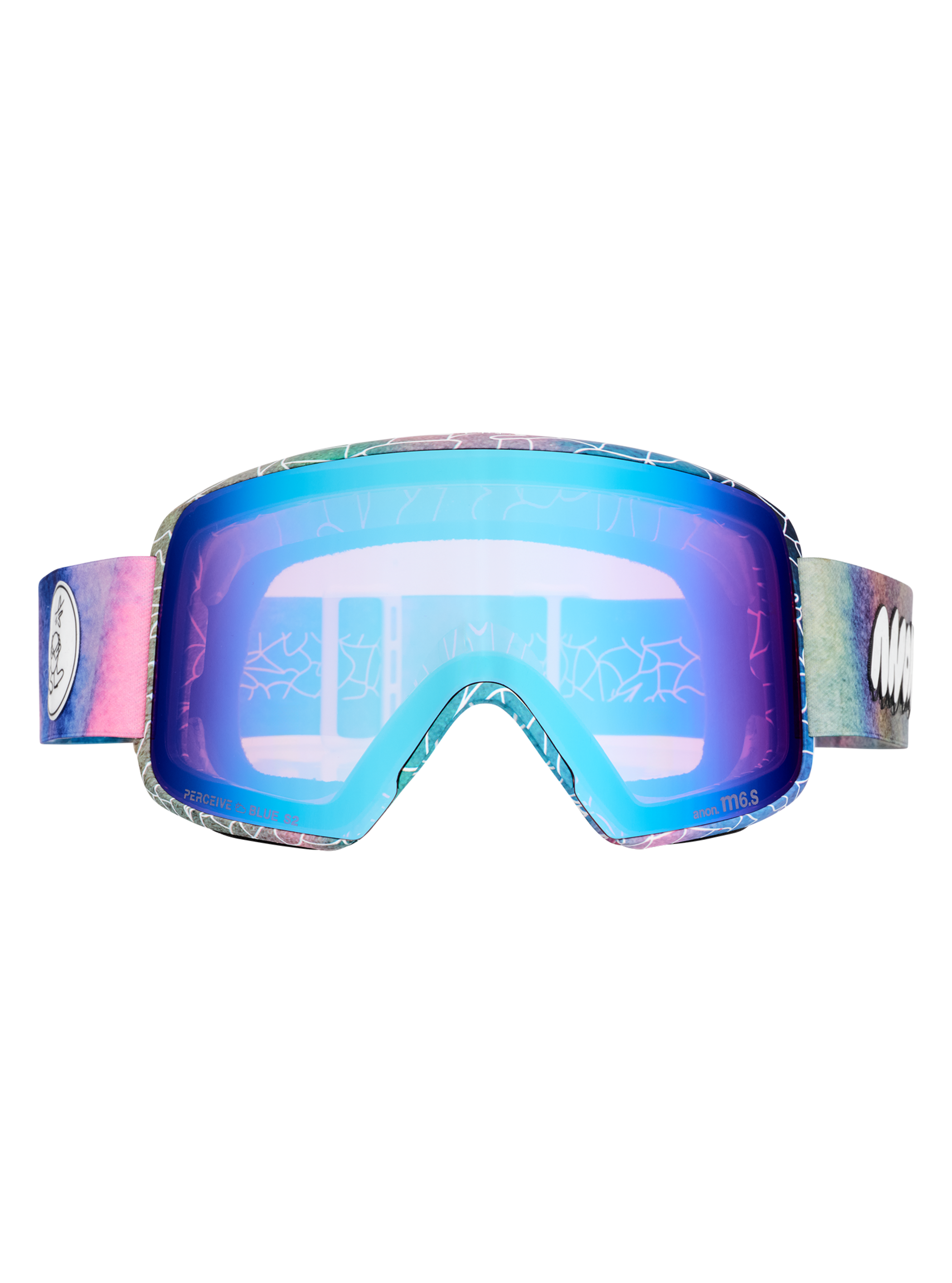 Product image of Anon M6S Goggles + Bonus Lens + MFI® Face Mask[Variant:Frame: LB Watercolor, Lens: Perceive Variable Blue (21% / S2), Spare Lens: Perceive Cloudy Pink (53% / S1)]