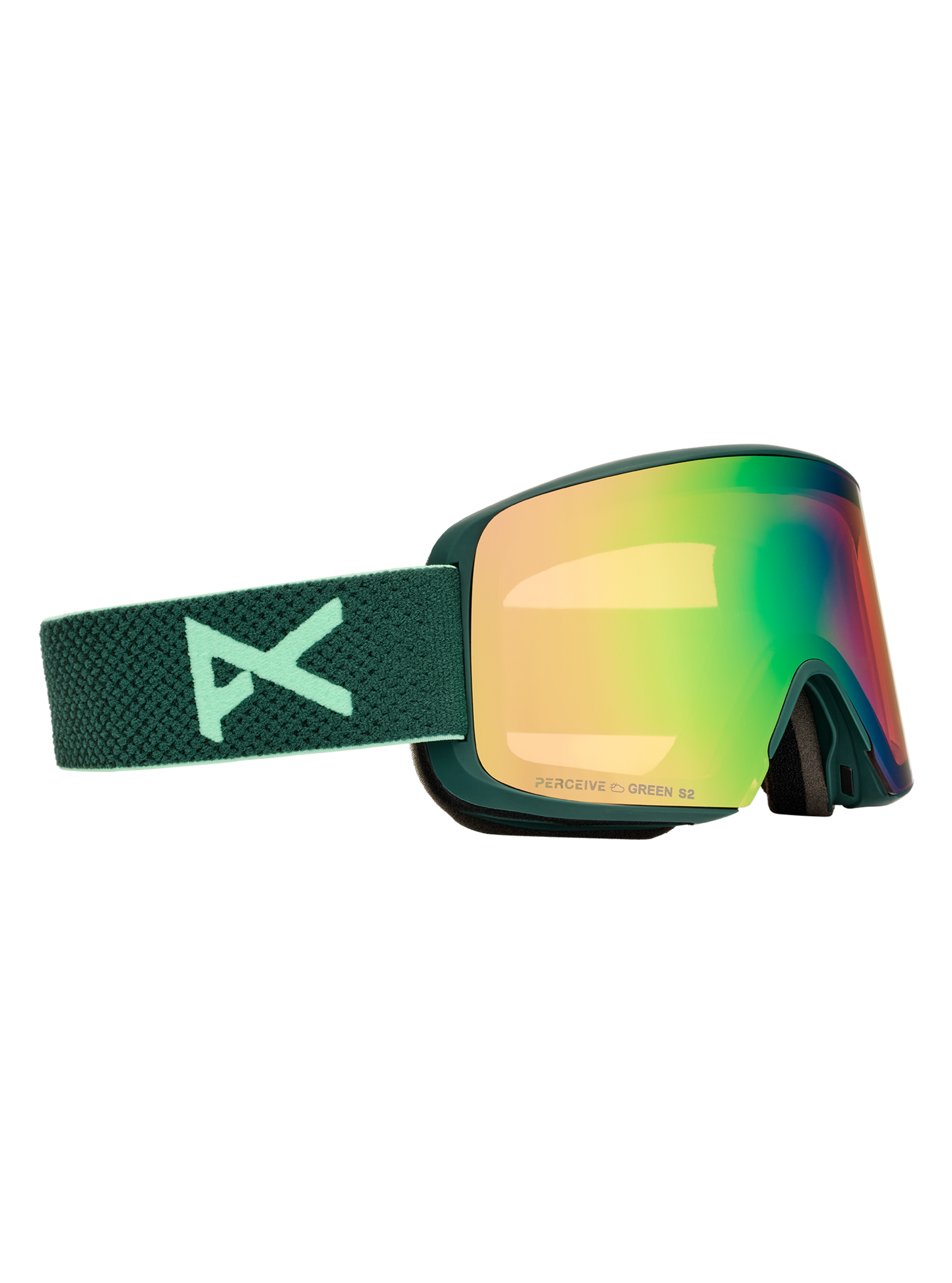 Product image of Anon M6S Goggles + Bonus Lens + MFI® Face Mask[Variant:Frame: Brunswick Green, Lens: Perceive Variable Green (22% / S2), Spare Lens: Perceive Cloudy Pink (53% / S1)]