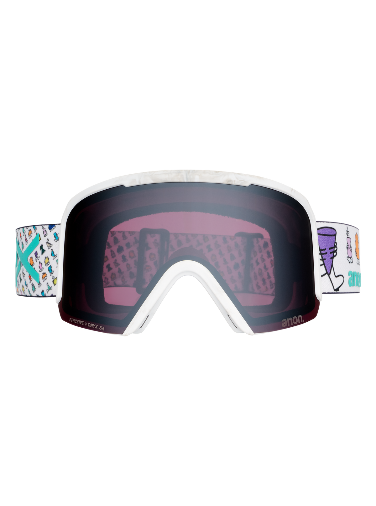 Product image of Anon Nesa S Goggles + Bonus Lens + MFI® Face Mask[Variant:Frame: LB Encounters, Lens: Perceive Sunny Onyx (6% / S4), Spare Lens: Perceive Variable Violet (34% / S2)]