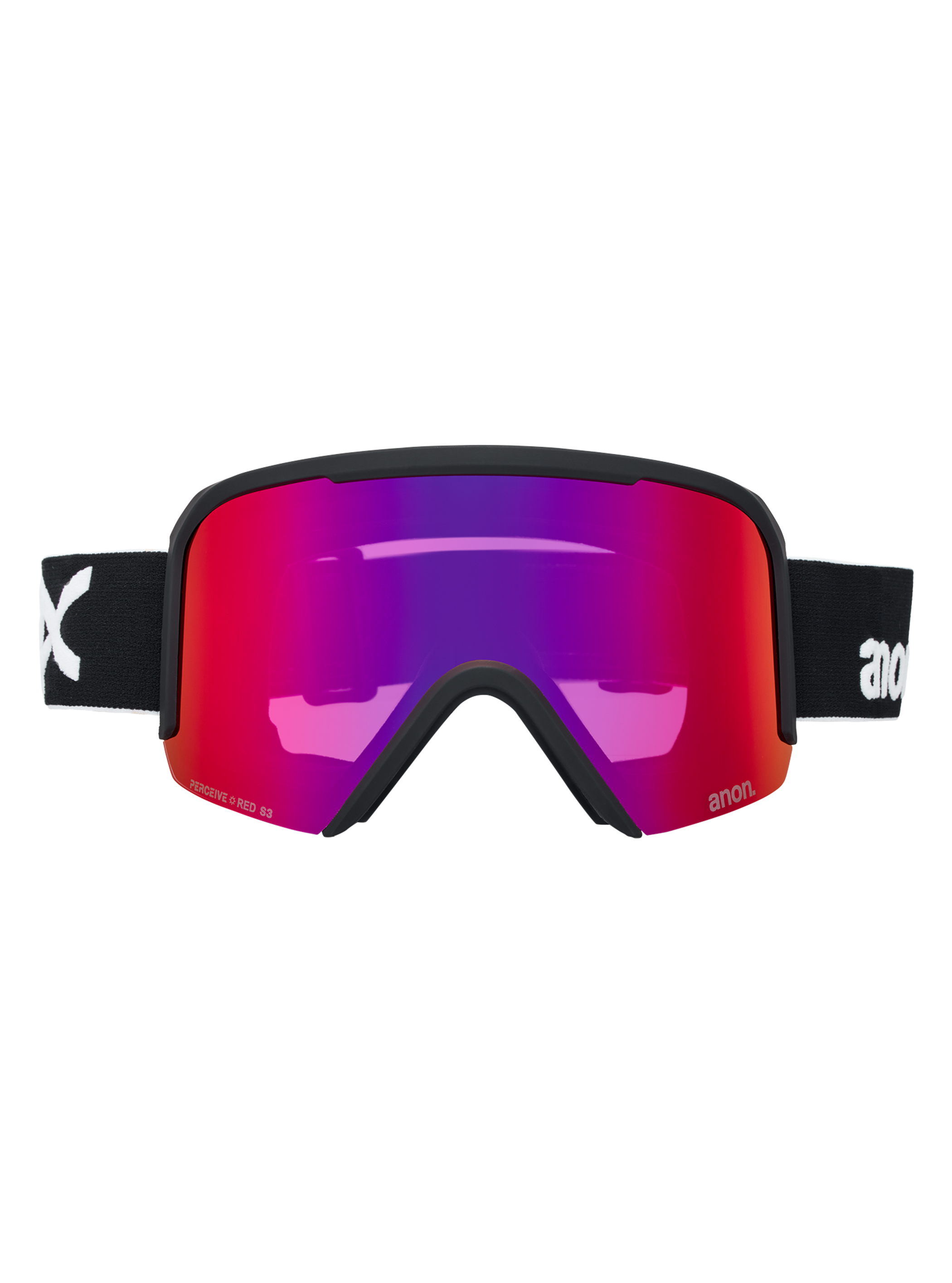 Product image of Anon Nesa S Goggles + Bonus Lens + MFI® Face Mask[Variant:Frame: Black, Lens: Perceive Sunny Red (14% / S3), Spare Lens: Perceive Cloudy Burst (59% / S1)]