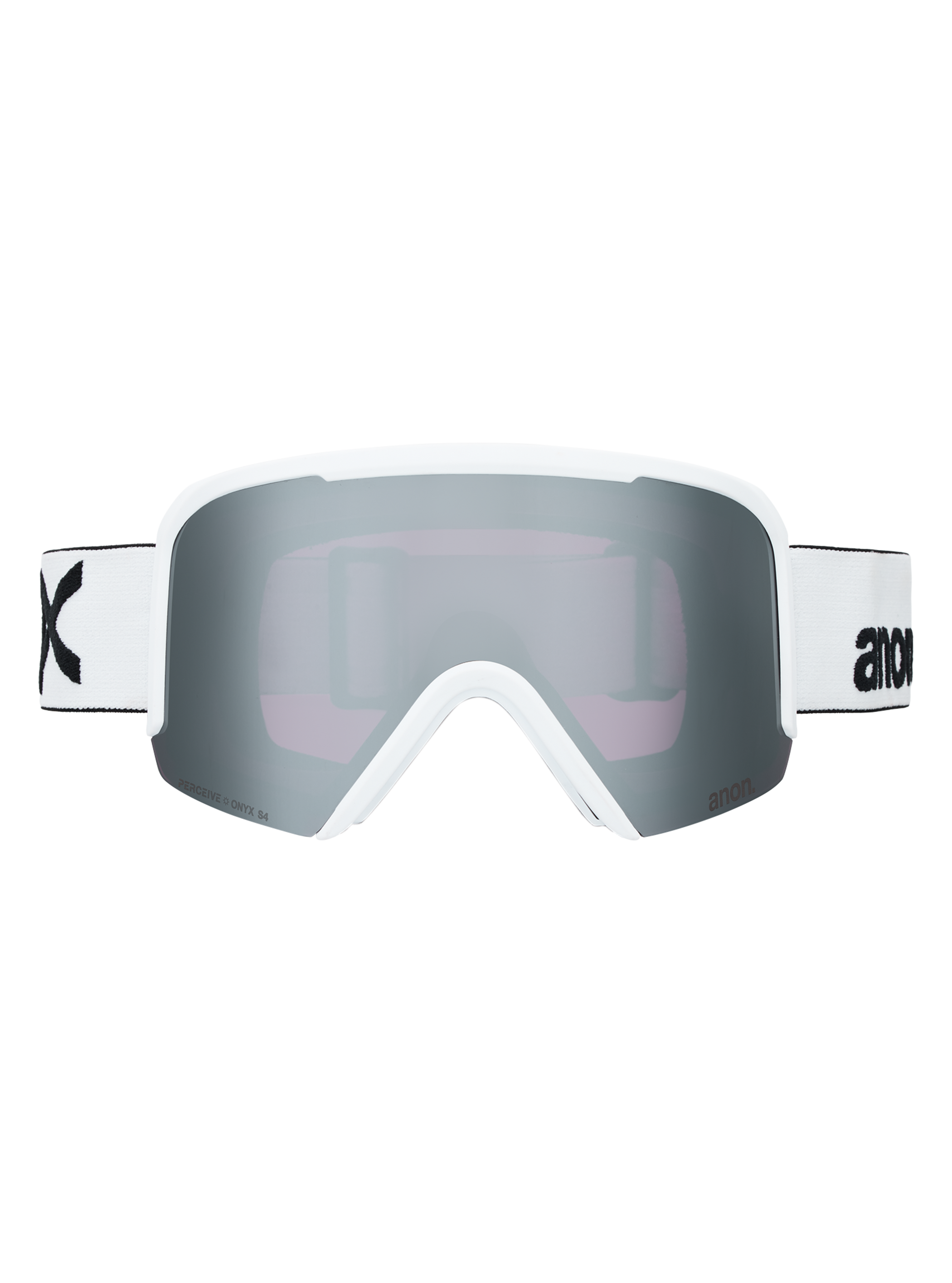 Product image of Anon Nesa S Goggles + Bonus Lens + MFI® Face Mask[Variant:Frame: White, Lens: Perceive Sunny Onyx (6% / S4), Spare Lens: Perceive Cloudy Burst (59% / S1)]