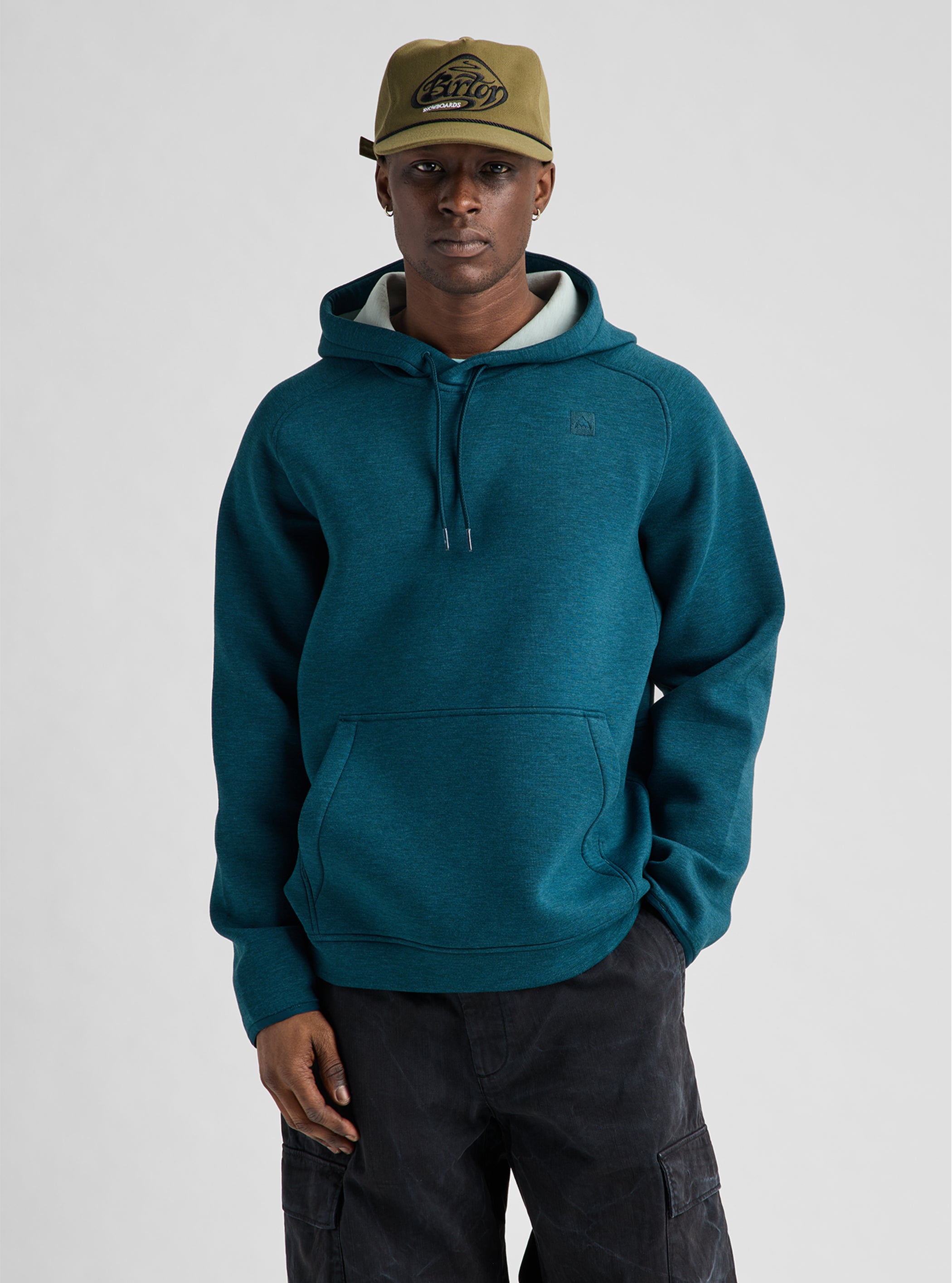 Product image of Men's Burton SpaceCloud Pullover Hoodie[Variant:Atlantic Teal Heather]