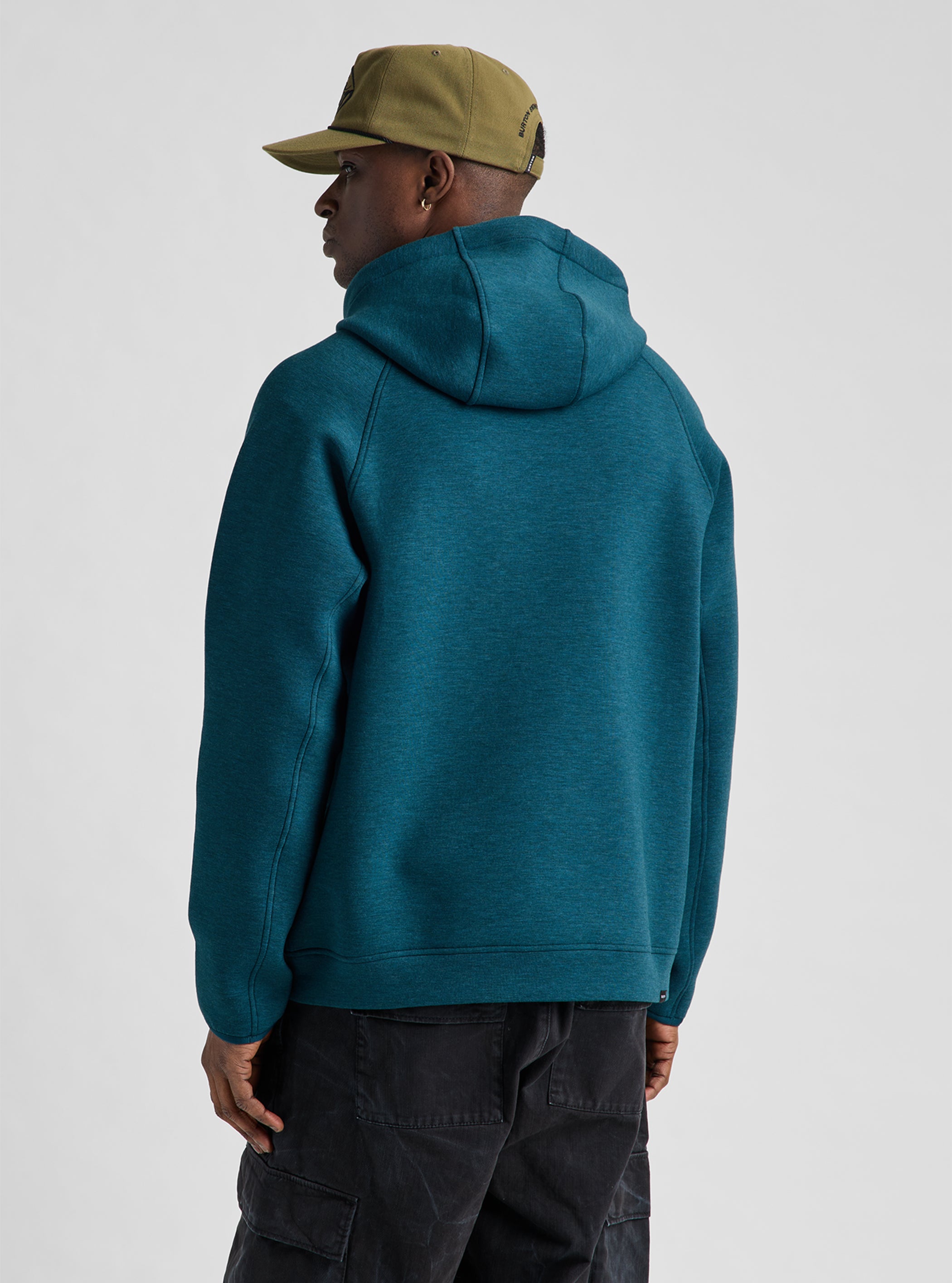Product image of Men's Burton SpaceCloud Pullover Hoodie[Variant:Atlantic Teal Heather]
