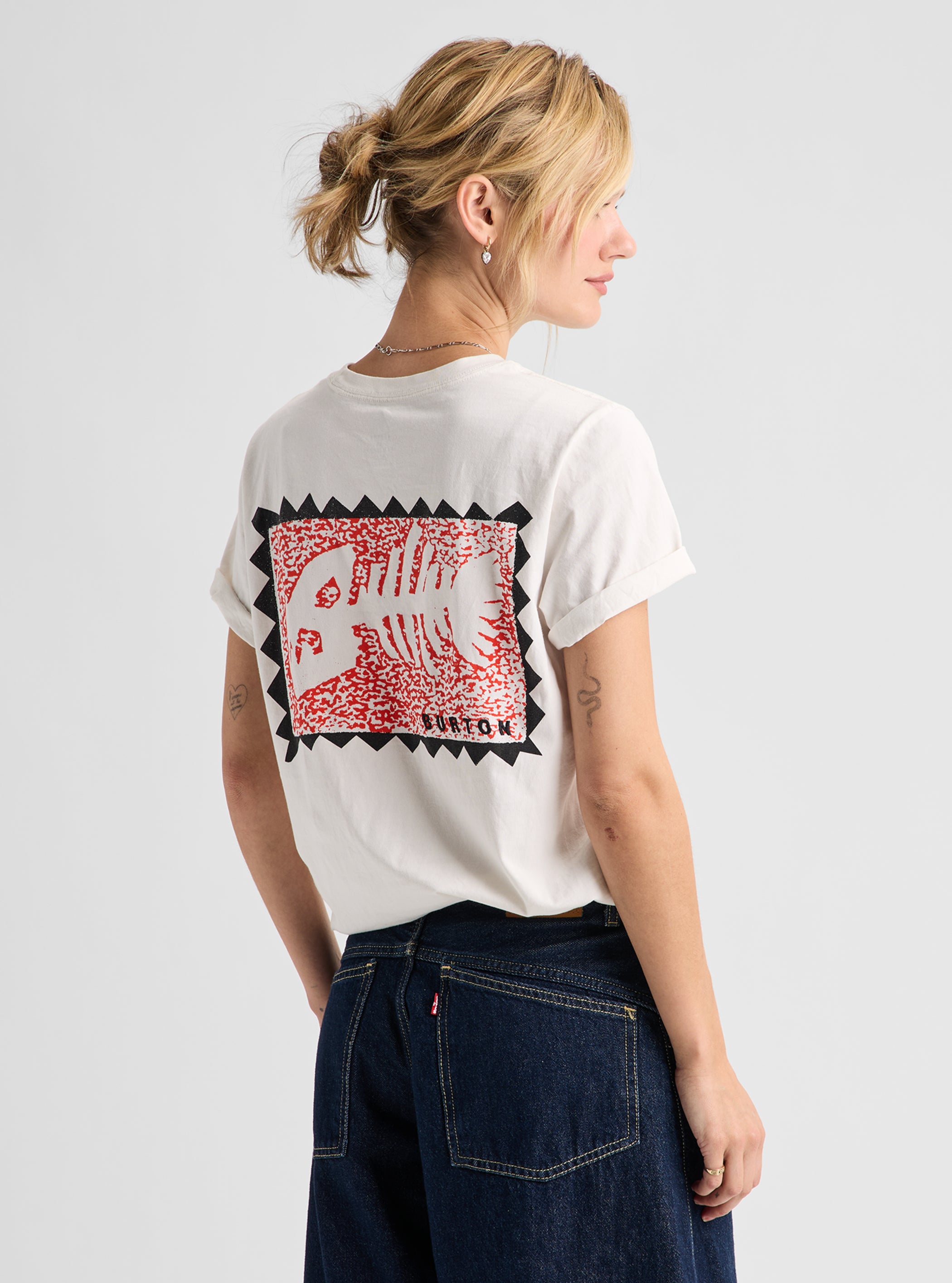 Product image of Burton Throwback 1992 Short Sleeve T-Shirt[Variant:Stout White]