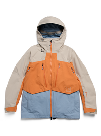 Product image of Men's Burton [ak] Swash Synthetic Insulated GORE-TEX 2L Jacket[Variant:Chinchilla Gray / Goldfish Orange / Airstream Blue]