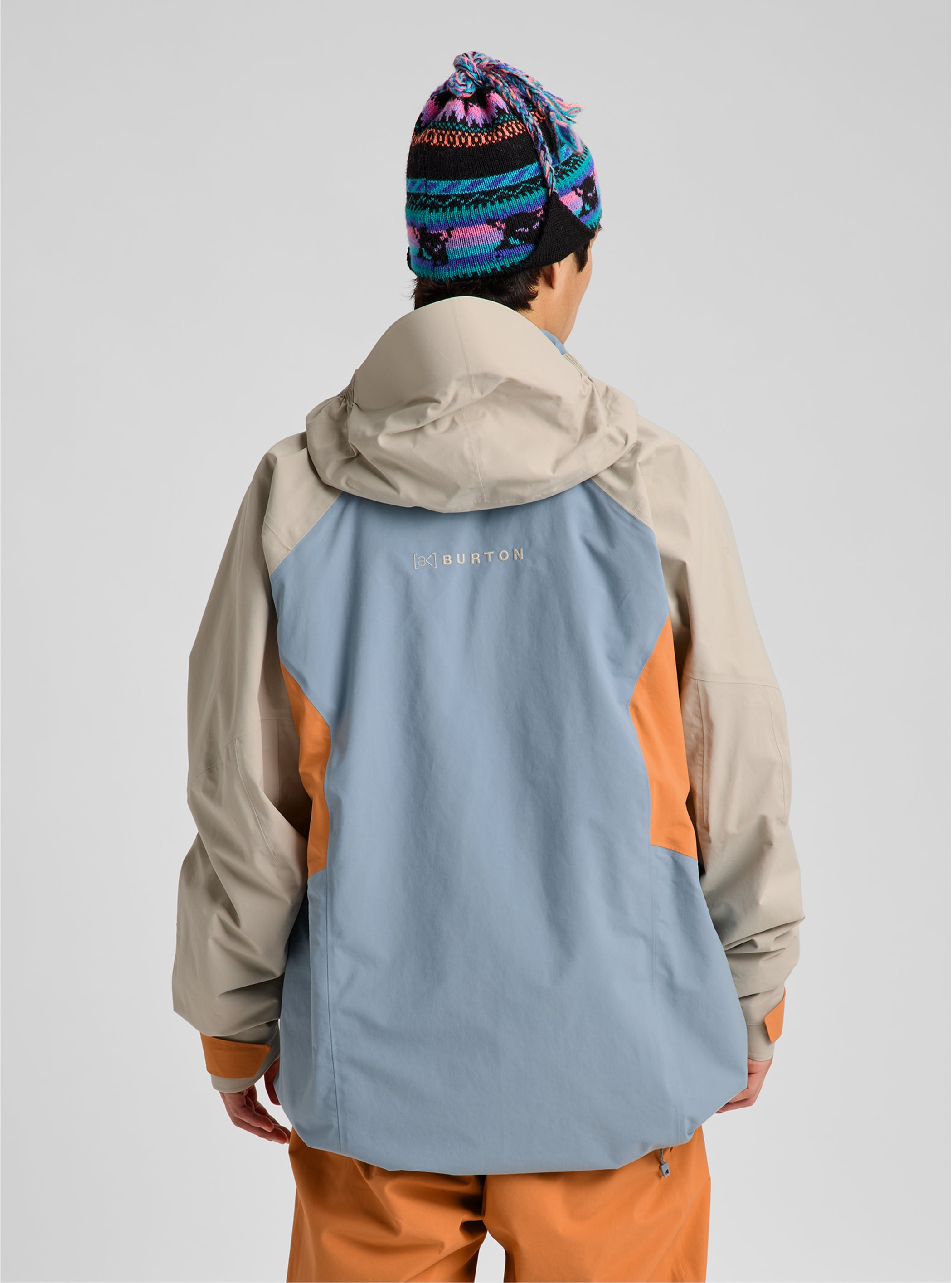 Product image of Men's Burton [ak] Swash Synthetic Insulated GORE-TEX 2L Jacket[Variant:Chinchilla Gray / Goldfish Orange / Airstream Blue]