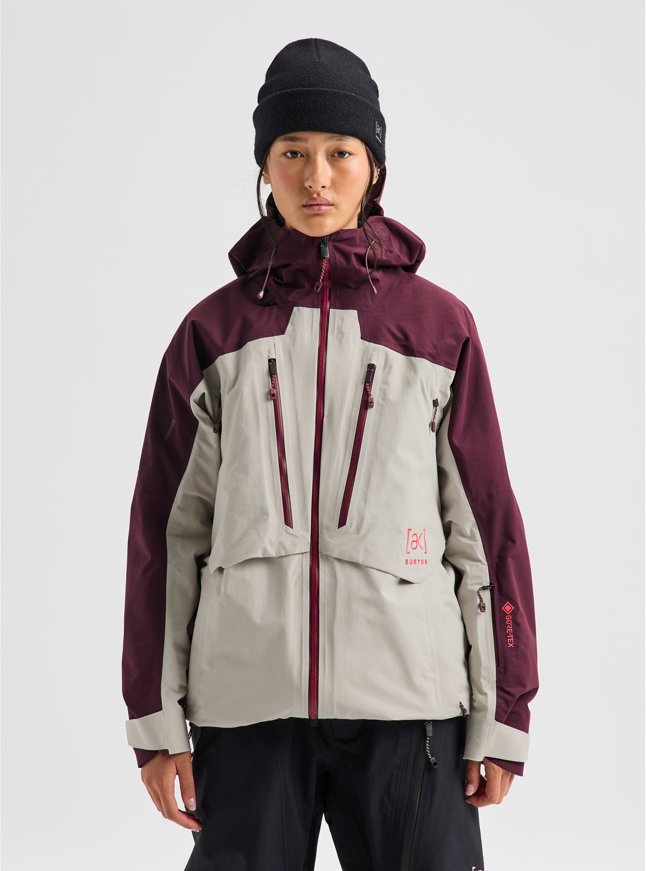 Product image of Women's Burton [ak] Swash Synthetic Insulated GORE-TEX 2L Jacket[Variant:Rum Raisin / Chinchilla Gray]