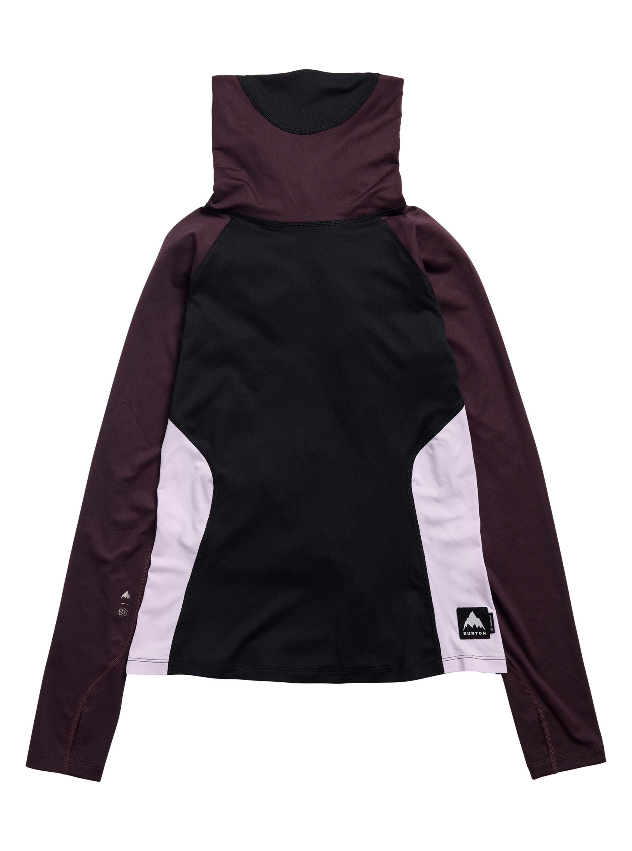 Product image of Women's Burton Synthetic Midweight Base Layer Long Neck[Variant:True Black / Bear Hug Brown / Moondust Purple]