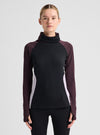 Product image of Women's Burton Synthetic Midweight Base Layer Long Neck[Variant:True Black / Bear Hug Brown / Moondust Purple]